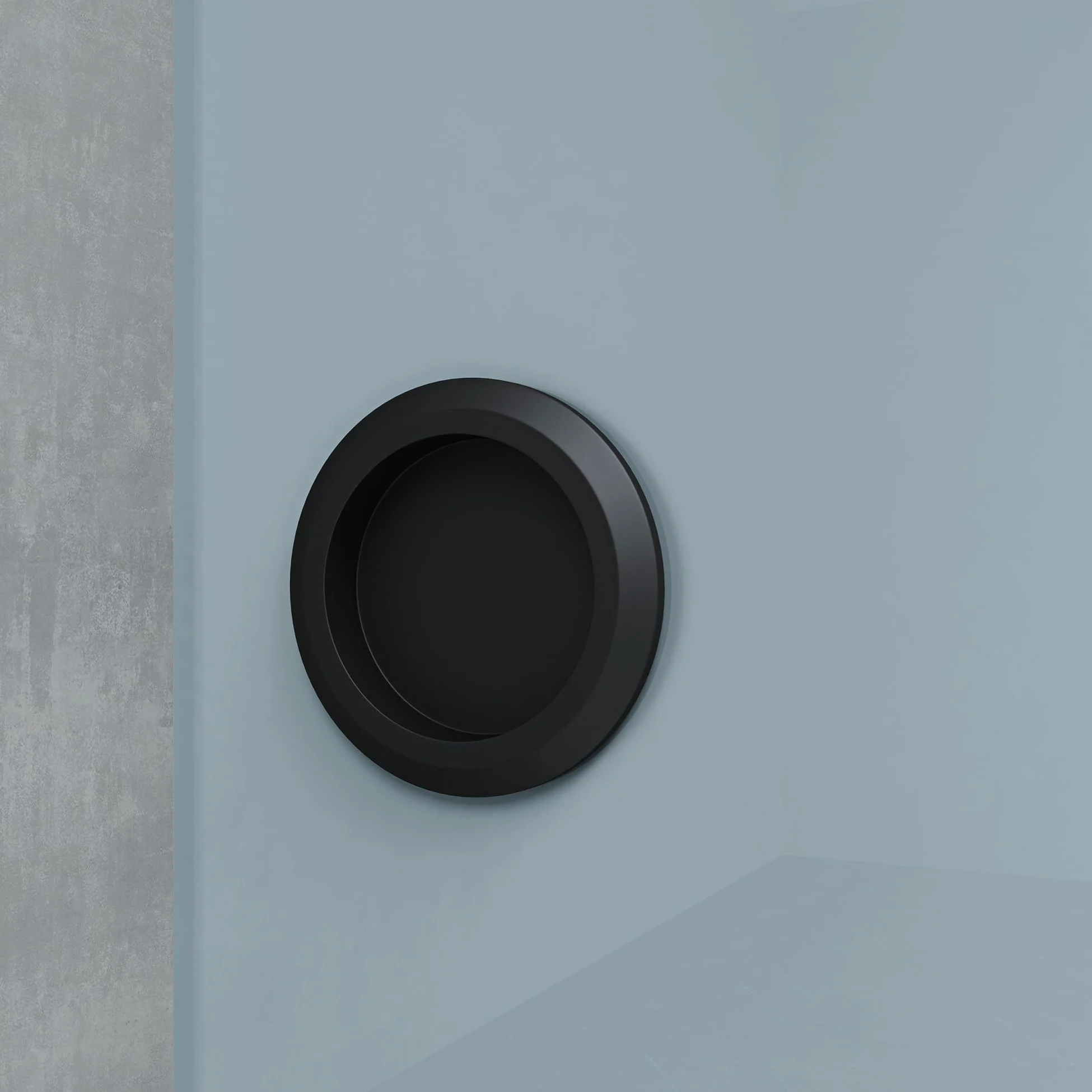 Mai & Mai Porta Scorrevole in Vetro 102.5x215cm, Porta Scorrevole in Vetro Satinato 8mm in 5 Strisce con Binario e Maniglia Rotonda per Bagno Cucina Studio Ufficio, Nero, Amalfi-plus 11H