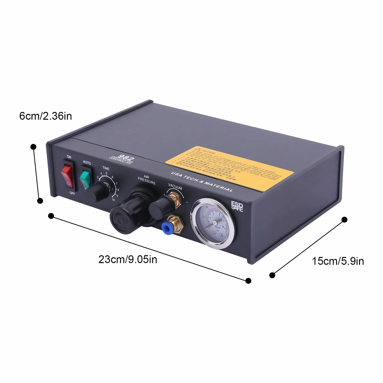 Distributore di colla semiautomatica, controllo di dosaggio pneumatico, dispenser di colla, display digitale, macchina di controllo della pasta, regolatore del liquido di saldatura 982,220 V AC, 50 Hz