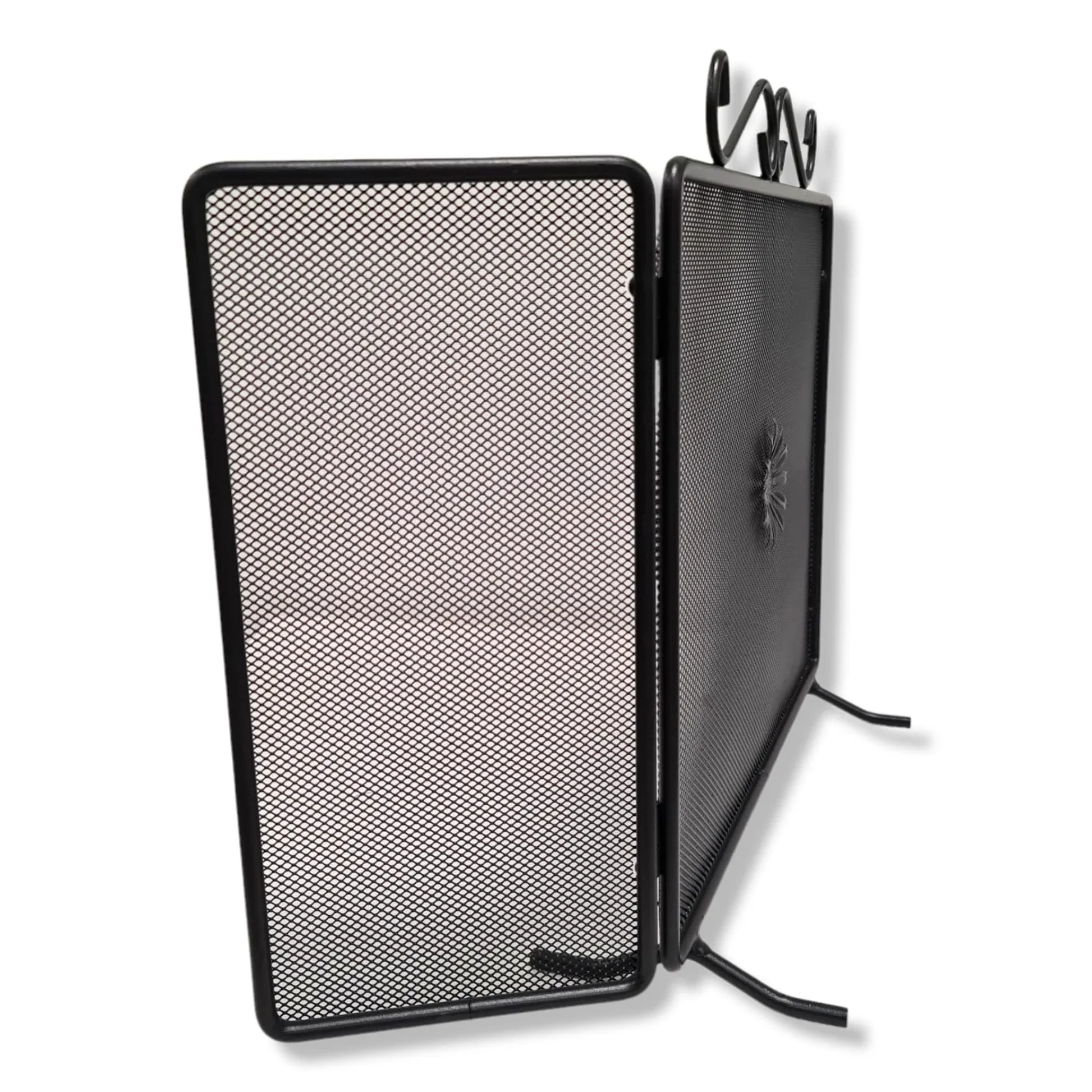 OEM Skermo per camino in Ferro battuto, Rustico, Nero, 9.7 pounds, 90 x 50 cm