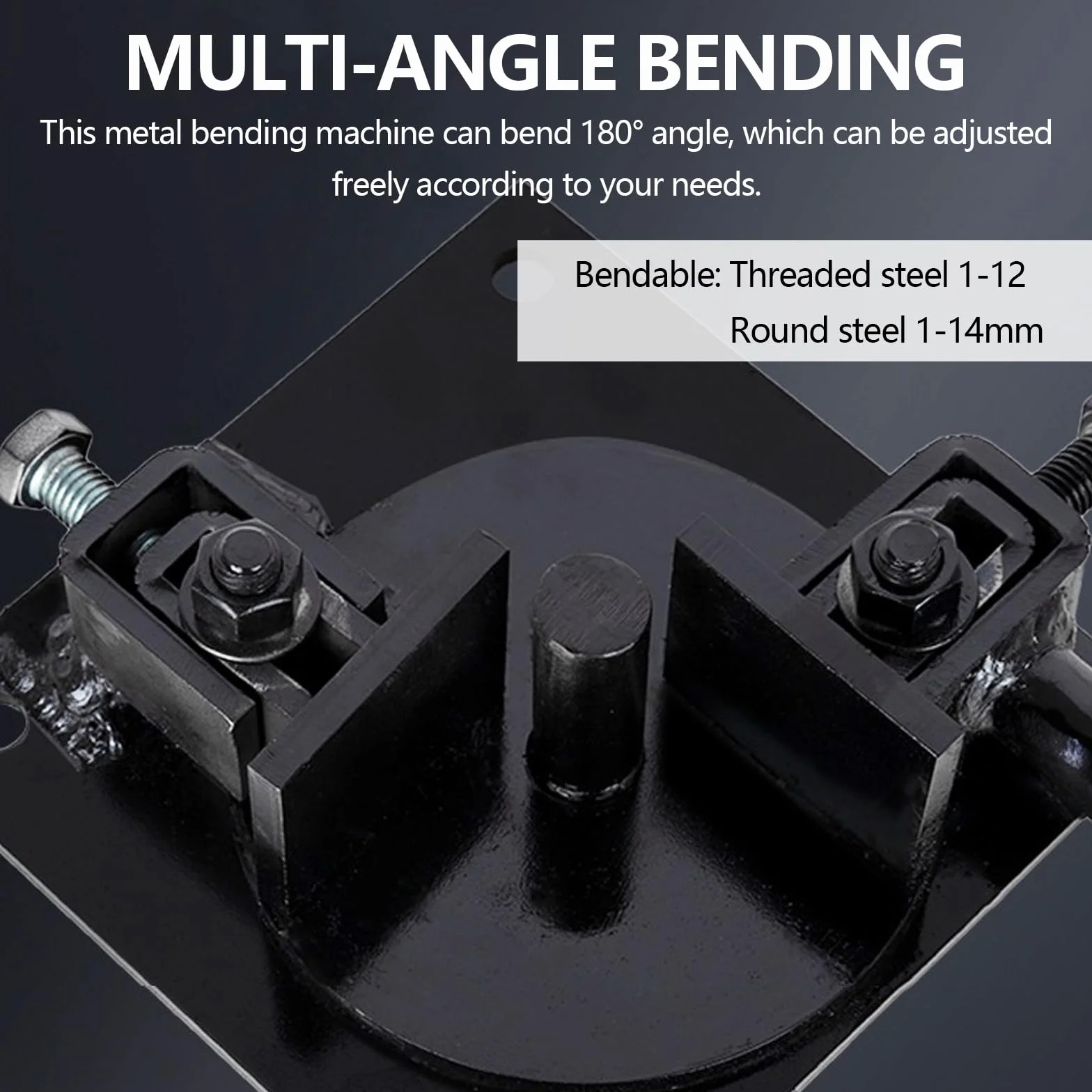 Macchina Piegatubi Manuale, Barra in Acciaio Bender Costruzione 1-14mm Armato Strumento di Piegatura Asta In Acciaio Bar Bender di Costruzione per Acciaio Rotondo/Acciaio di Rinforzo/Ferro Piatto