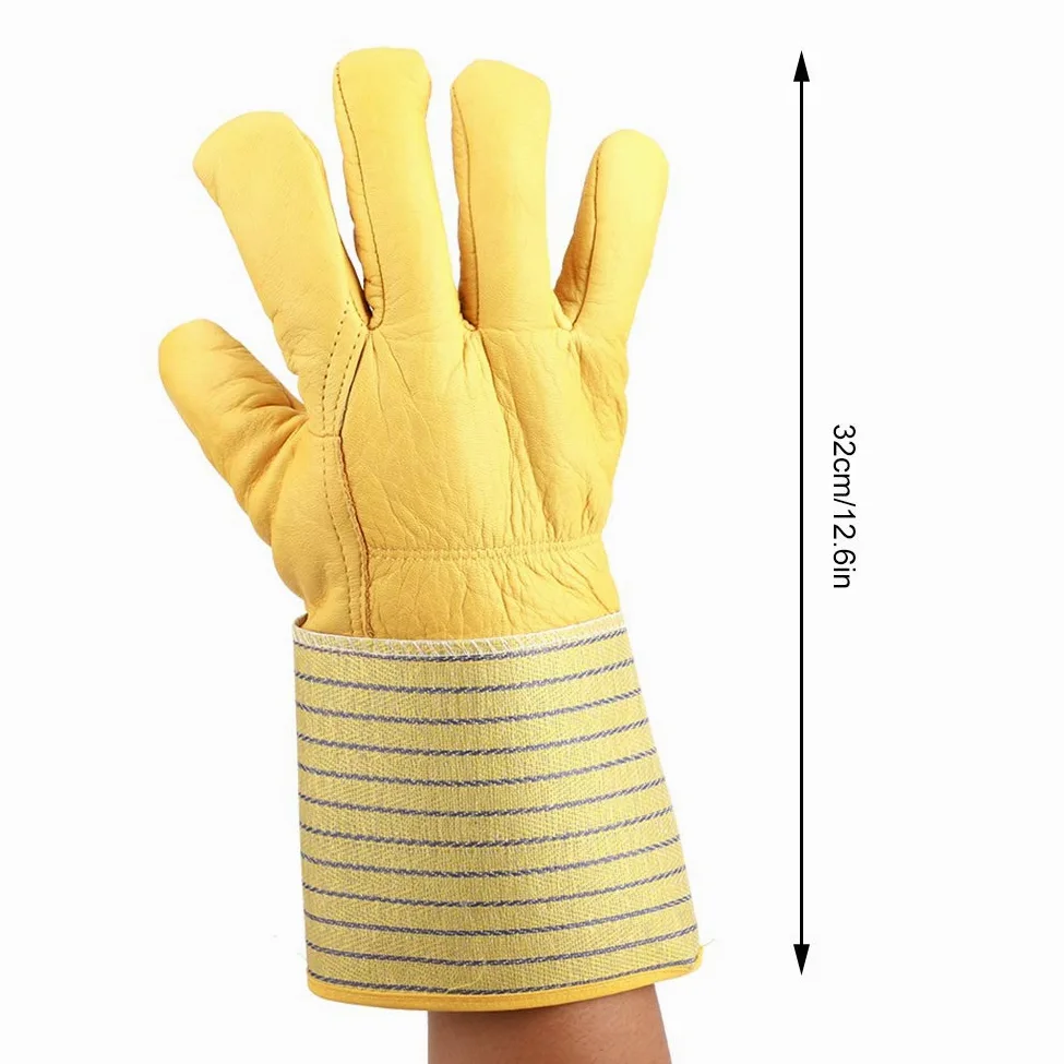 Hopcd Guanti criogenici, -180 ℃ a -250 ℃ Guanti protettivi Impermeabili per la Protezione delle Mani in azoto Liquido per Sicurezza di Lavoro congelata, Antivento, Polsino Lungo, Unisex
