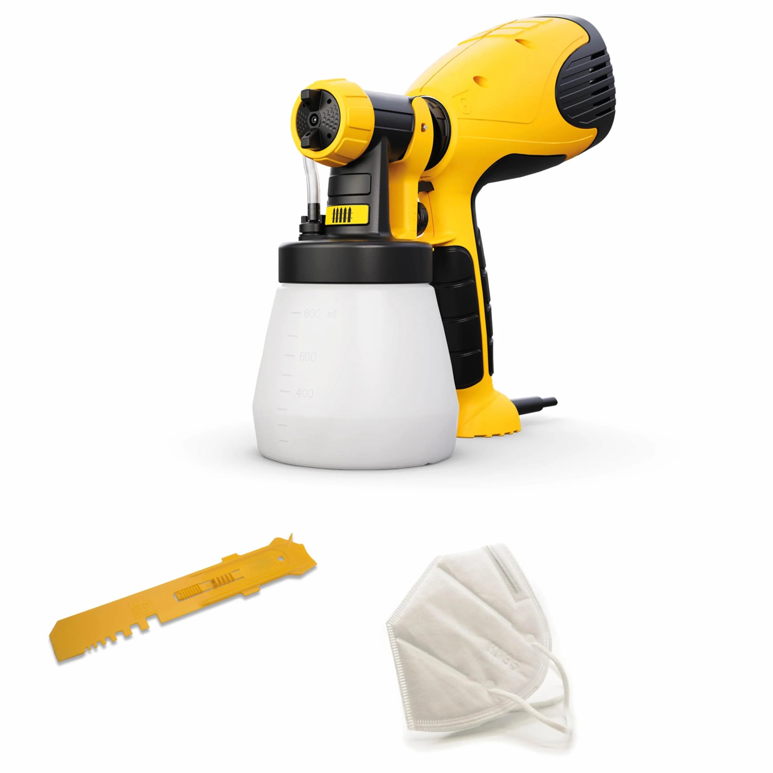 WAGNER Pistola a Spruzzo Wood&Metal Sprayer W 100, per Smalti e Velature- Ambiente Interno/Esterno, Resa 5 M²-12 Min, Capacità 800 Ml, 280 W