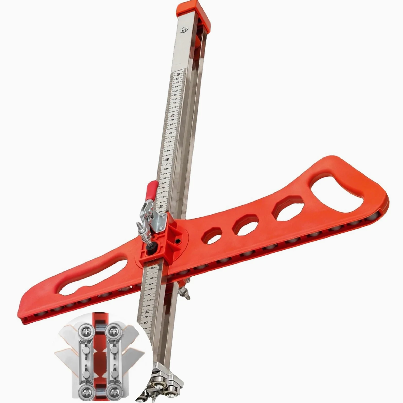 Taglierina Pieghevole per Cartongesso con Lama Bifacciale, Strumento di Taglio a Parete Secca,Doppio Posizionamento,Lunghezza di Taglio 1,5-61 Cm, Spessore 9-11 Mm