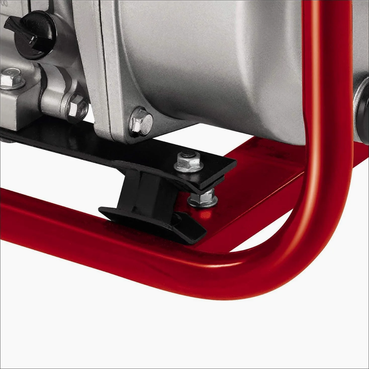 Einhell GE-PW 46 Motopompa (motore benzina 4 tempi, 4600 W - 6,3 HP, portata max 23000 L/h, prevalenza 26 m, altezza aspirazione max 6,5m, serbatoio benzina 3,6 l, dispositivo arresto mancanza olio)