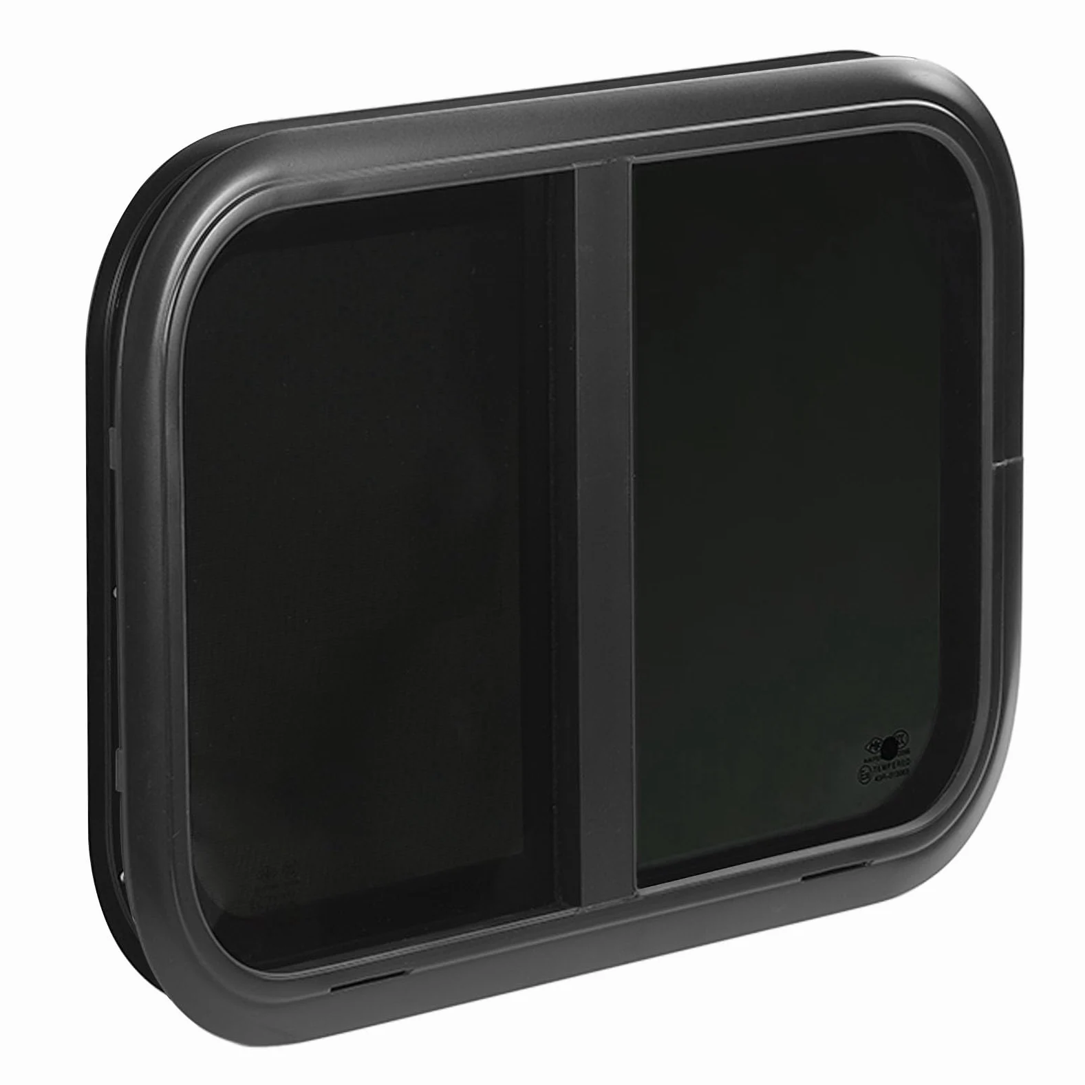 Finestra Scorrevole Orizzontale per 700 X 500 Mm in Lega di Alluminio Nera con Vetro Resistente Ai Raggi – Perfetta per , Roulotte e Case Mobili (Per spessore parete di 26‑31