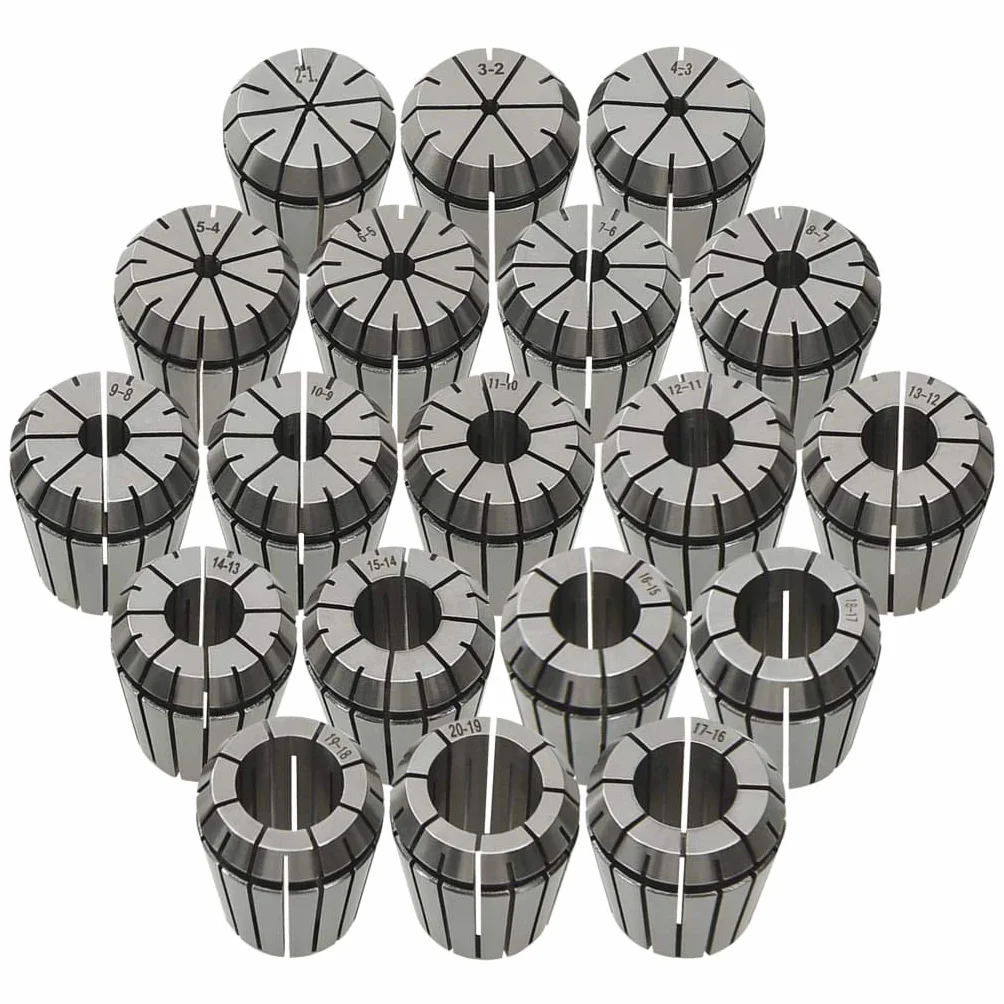 vidaXL Pinze per Colletti ER32 Set Utensili per Tornitura 19pz Tenaglia Attrezzi Utensili Tornio Arnese Rettificatore Serraggi Attrezzatura Fai da Te