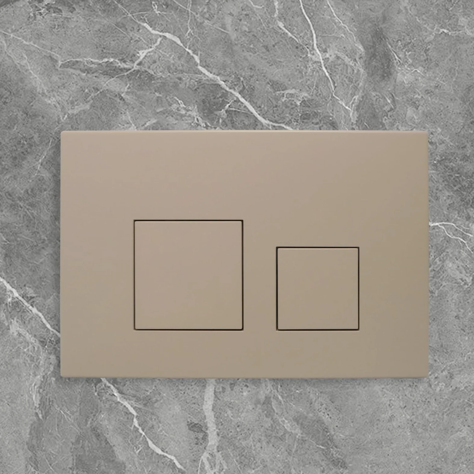 ACESOME Placca di comando per WC Compatibile con Geberit sigma01 sigma10 sigma20 sigma21 sigma30 sigma50 sigma60 Placca di comando in plastica per sciacquone a 2 modalità (Khaki)