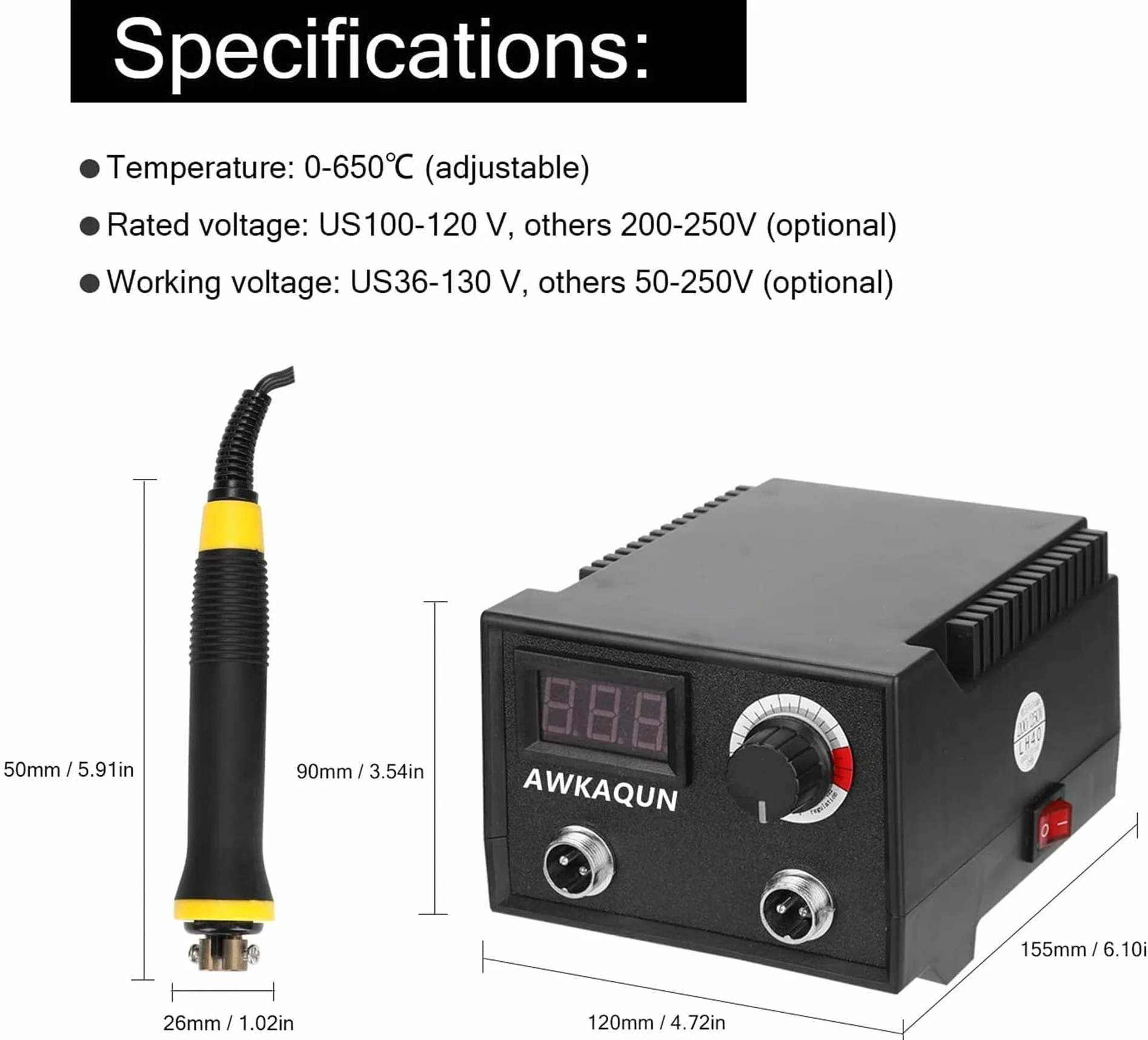 100W Macchina per pirografia, Temperatura Regolabile da 0 °C a 750 °C pirografo, Display Digitale con 20 Teste di Penna, Pirografo Professionale per legno, zucca, cuoio, incisione, ecc
