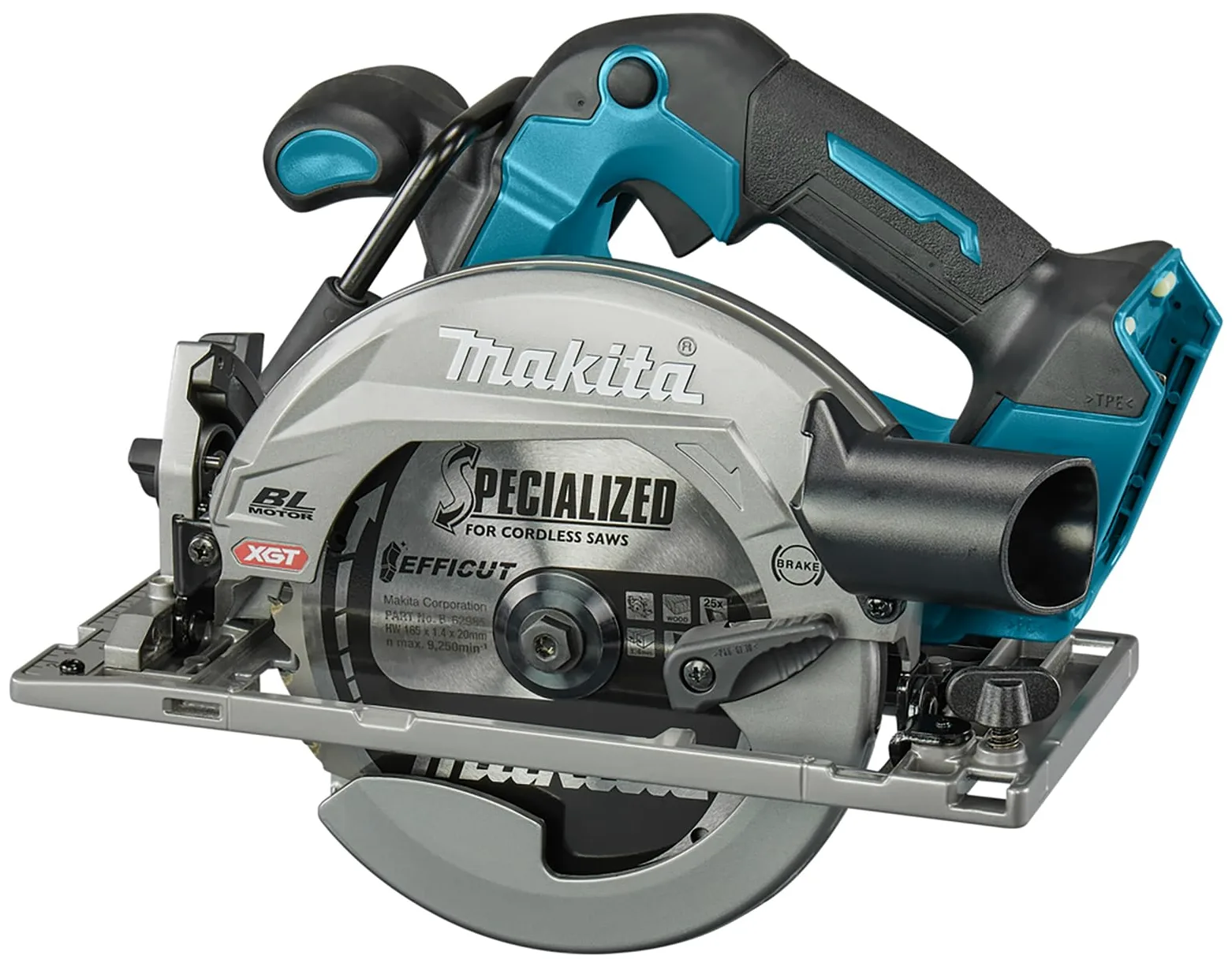 Makita HS012GZ01 40V Max XGT Brushless 165mm Sega circolare fornita in una custodia Makpac - Batterie e caricabatterie non inclusi