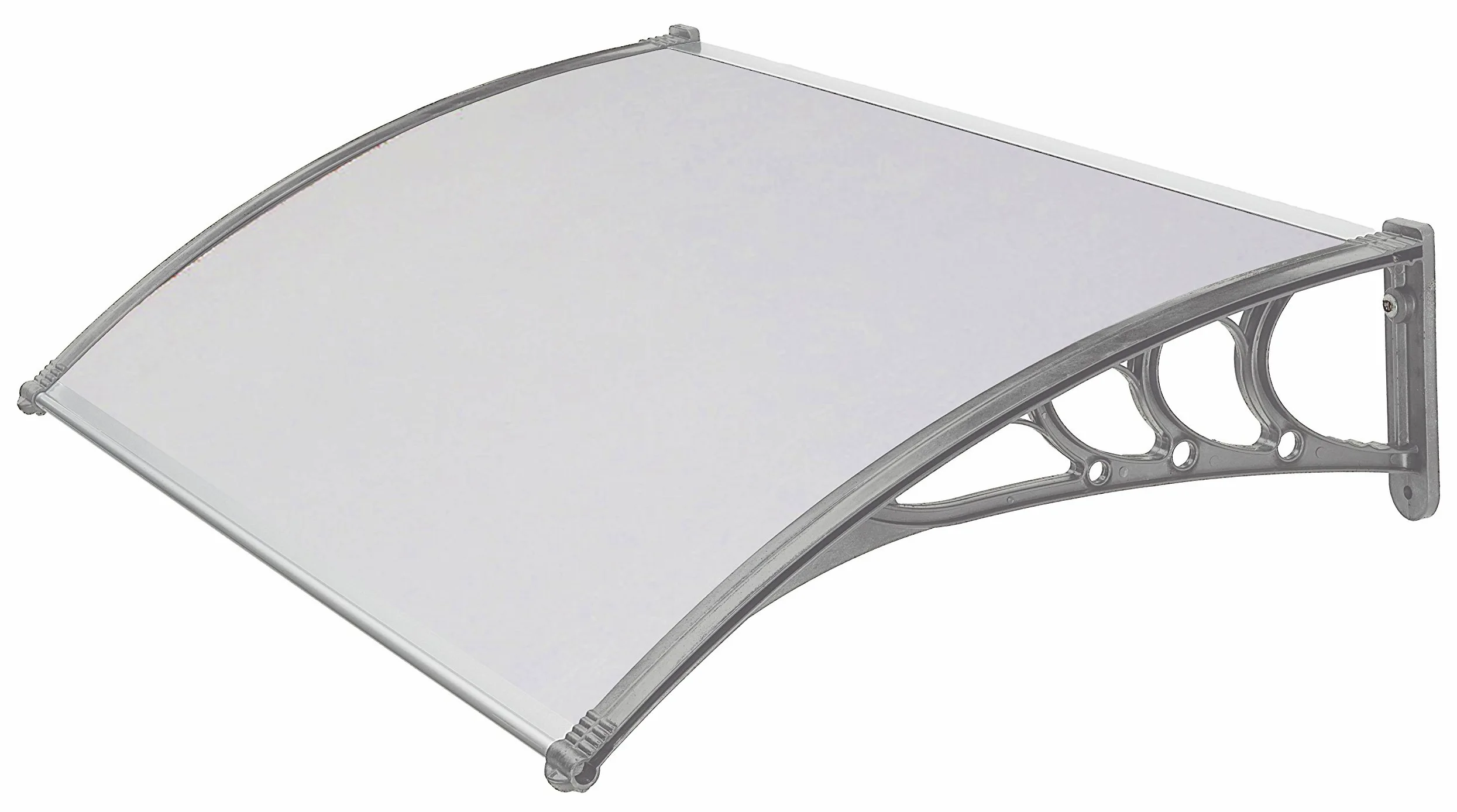 Linea Garden Friend Pensilina ABS da Esterno, con Supporto Grigio e Copertura in policarbonato Compatto Satinato opalino, profondità 100 cm, Lunghezza 130 cm