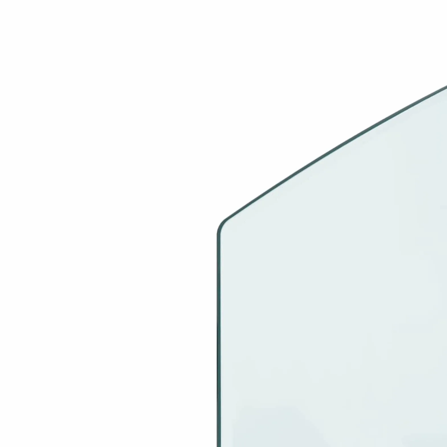Rantry Piastra in vetro per caminetto, 100 x 60 cm, protezione per pavimenti in parquet e laminato, base per stufa resistente alle alte temperature, copertura per pavimento in vetro temperato