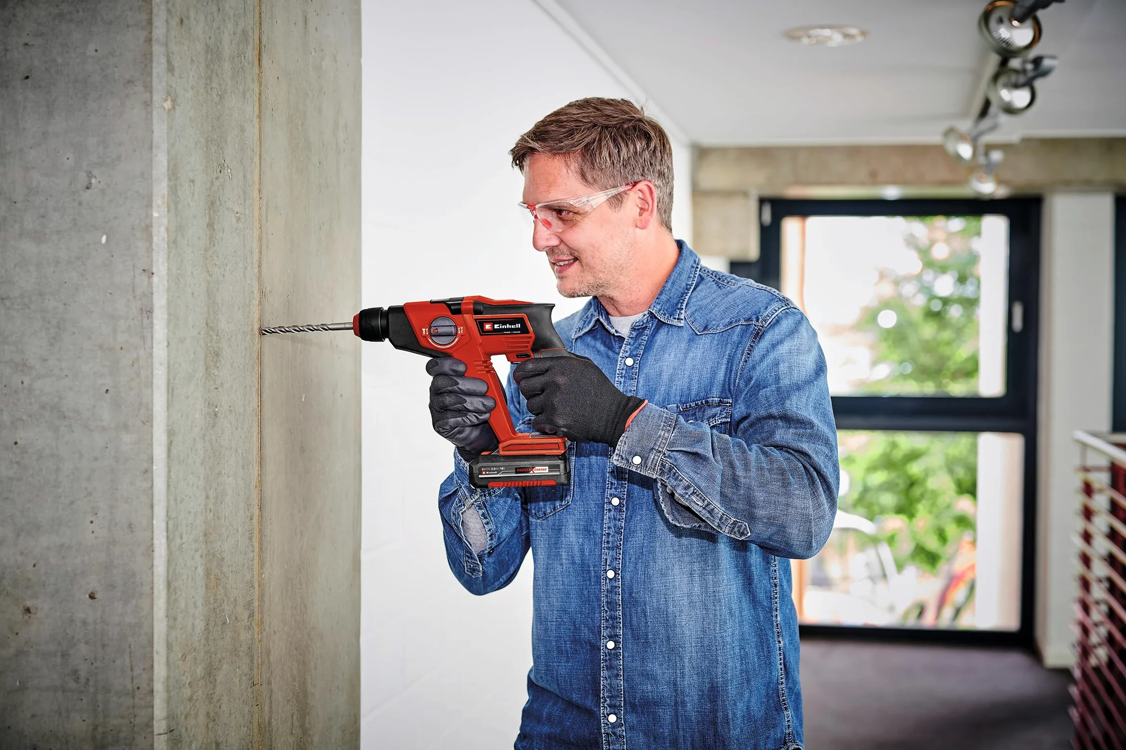 Einhell tassellatore a batteria TE-HD 18/12 Li - Solo Power X-Change (Bit Adapter incluso nella dotazione di consegna, 1,3 Joule, SDS+, 12 mm su cemento)