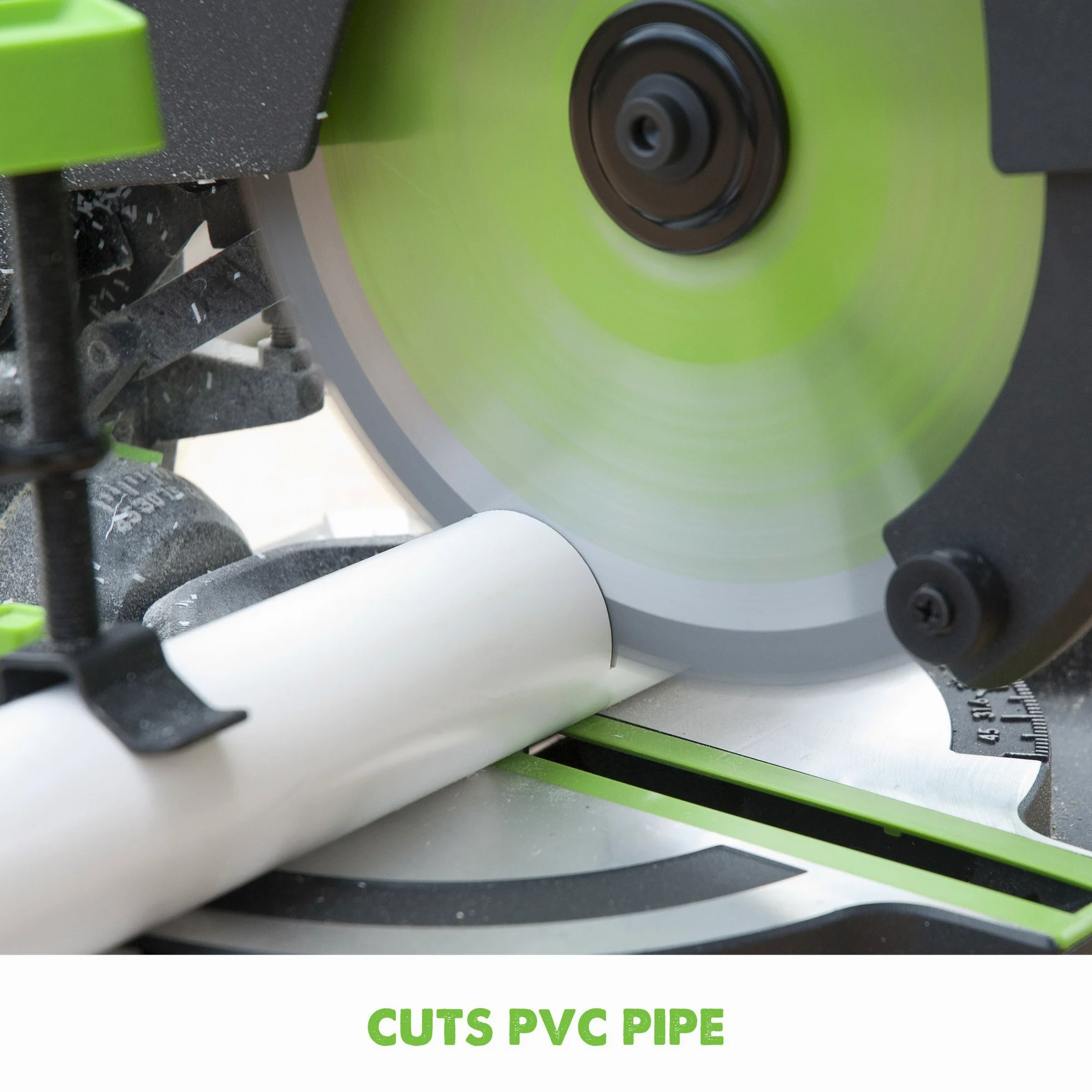 Evolution Power Tools F210CMS - Troncatrice con taglio multiuso multi-materiale, taglia legno, metallo, plastica e altro, lama TCT inclusa, compatta e potente (1200 W, 230 V, 210 mm)