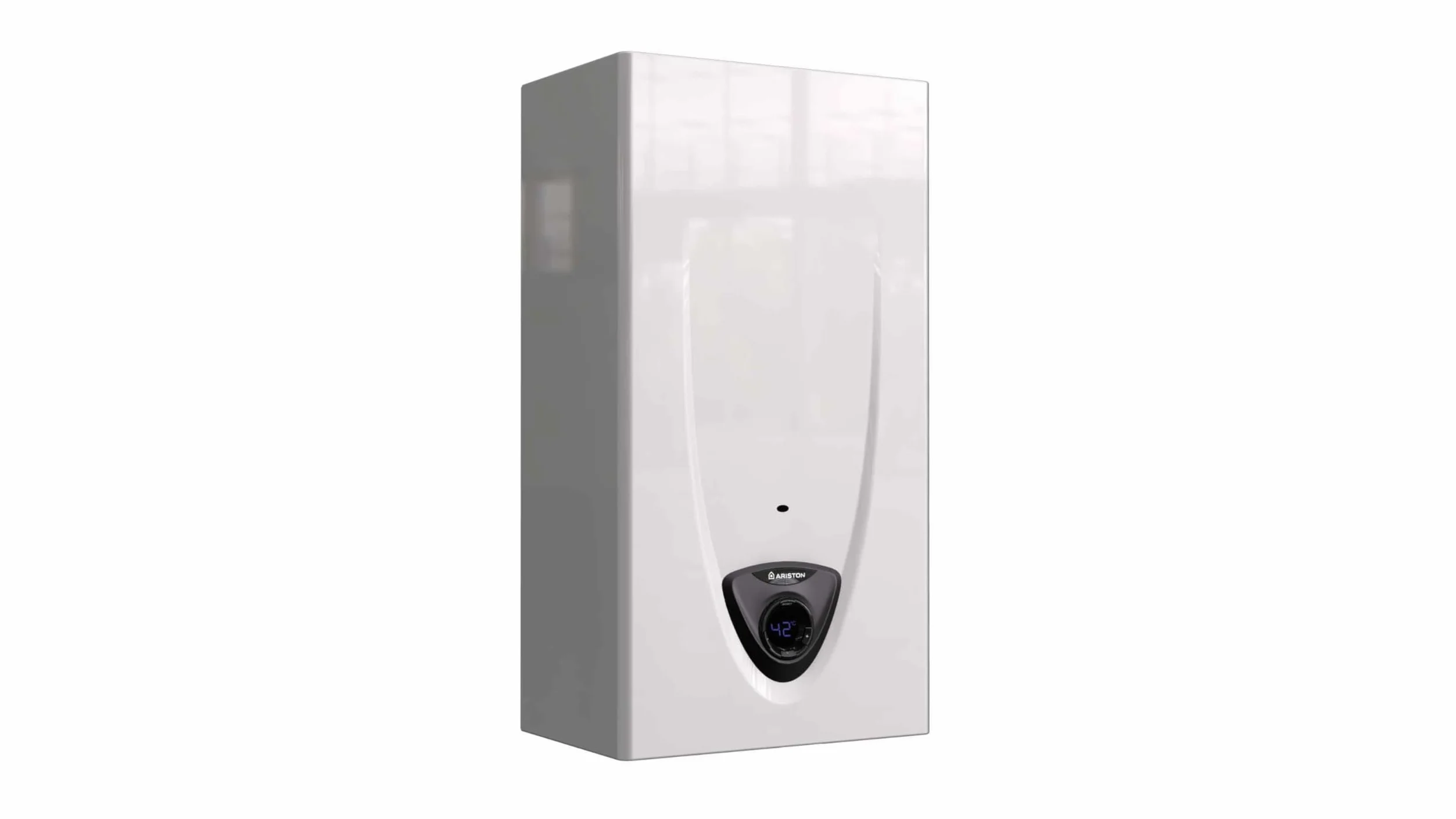 Ariston Fast EVO X - Scaldabagno a Gas Istantaneo Camera Aperta 14 L/GPL, Innovativo Display LCD per Regolazione Temperatura e Rilevamento Fiamma di Massima Sicurezza 22.52x26x58 - Classe Energetica A