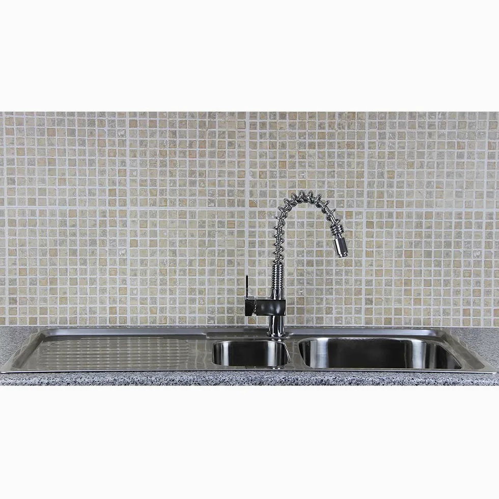 Lavandino da Cucina in Acciaio Inossidabile 105cm x 50cm con Rubinetto Rainbow