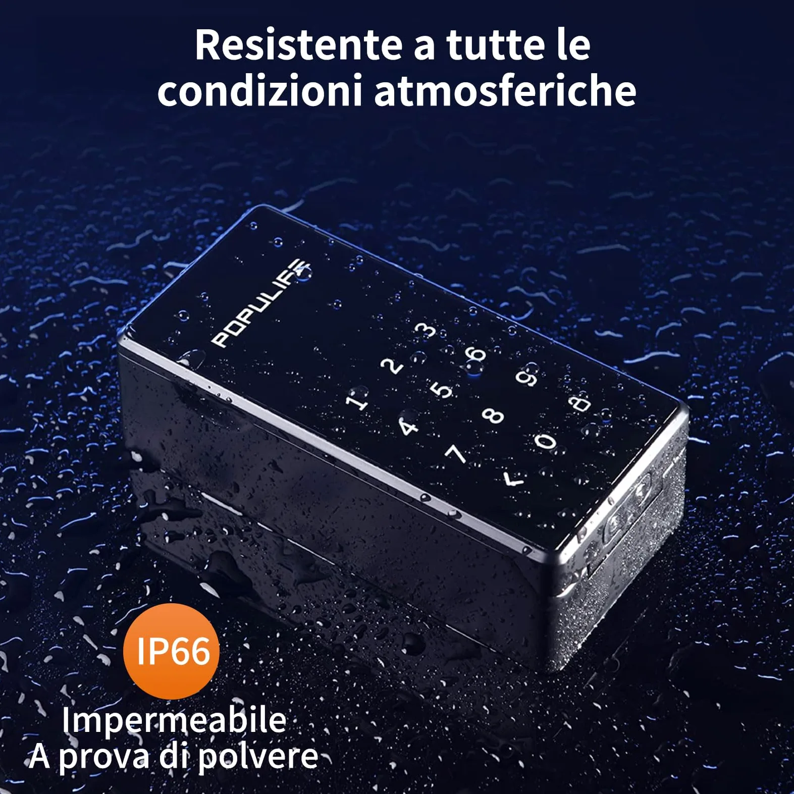 Populife Cassetta Chiavi WiFi con Gateway, Smart Cassetta Chiavi con Codice, Cassa di Sicurezza per Esterni con Controllo Remoto Wireless, Montabile a Parete e su Maniglia Key Box, Impermeabile IP66