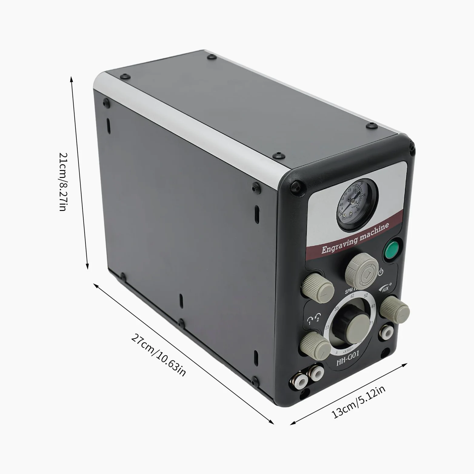 Macchina per incisione pneumatica, macchina per incisione pneumatica, macchina per incisione a percussione ad aria compressa con doppio manico, 80 W per gioielli e metallo