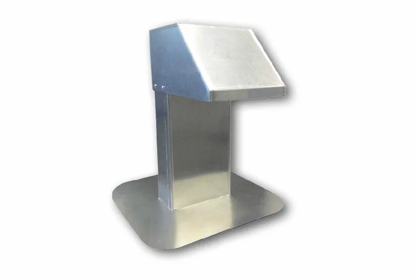 Passacavi per tetti in acciaio inox di alta qualità per cavi, tubi, tubi per condizionatori, pompa di calore, ventilazione, PV/Solare, dimensioni: sezione 125 x 250 cm