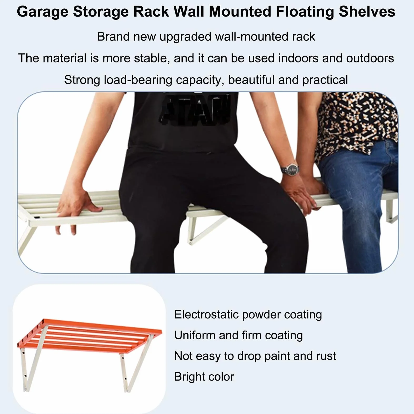 Scaffali per Garage per carichi Pesanti Scaffali sospesi, Scaffali per Organizer montati a Parete, Scaffali per Sistema di stoccaggio per Garage Scaffalature Metalliche Organizzatore di Strumenti