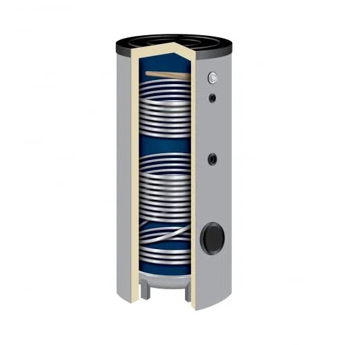 Serbatoio per acqua calda a energia solare, 200 litri, SO-200 litri, 2 scambiatori di calore