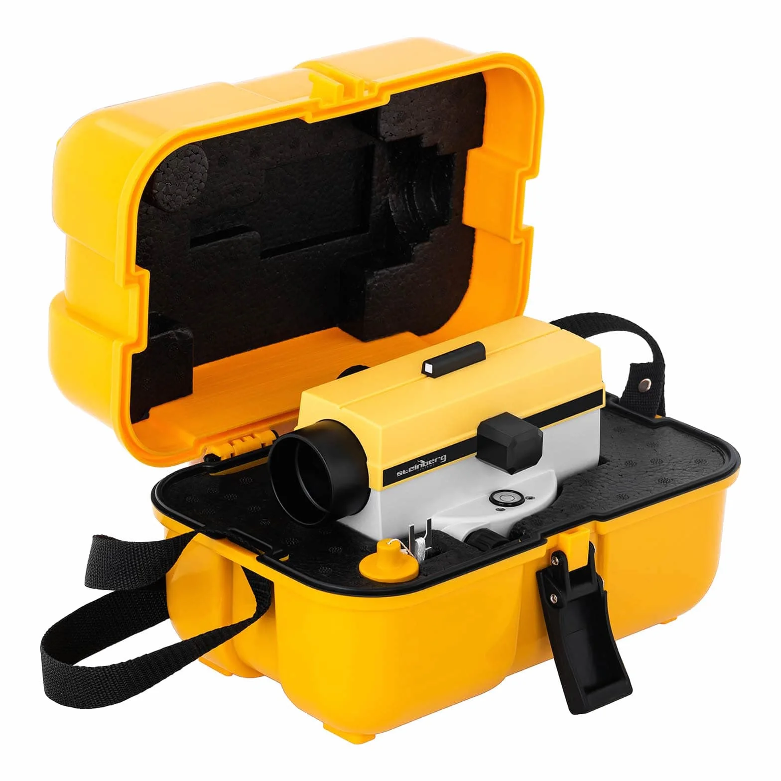 Steinberg Systems Livello Ottico Livellatore con Stativo e Stadia SBS-LIS-32/40 (32x, 40 mm, 1 mm, Compensatore ad aria)