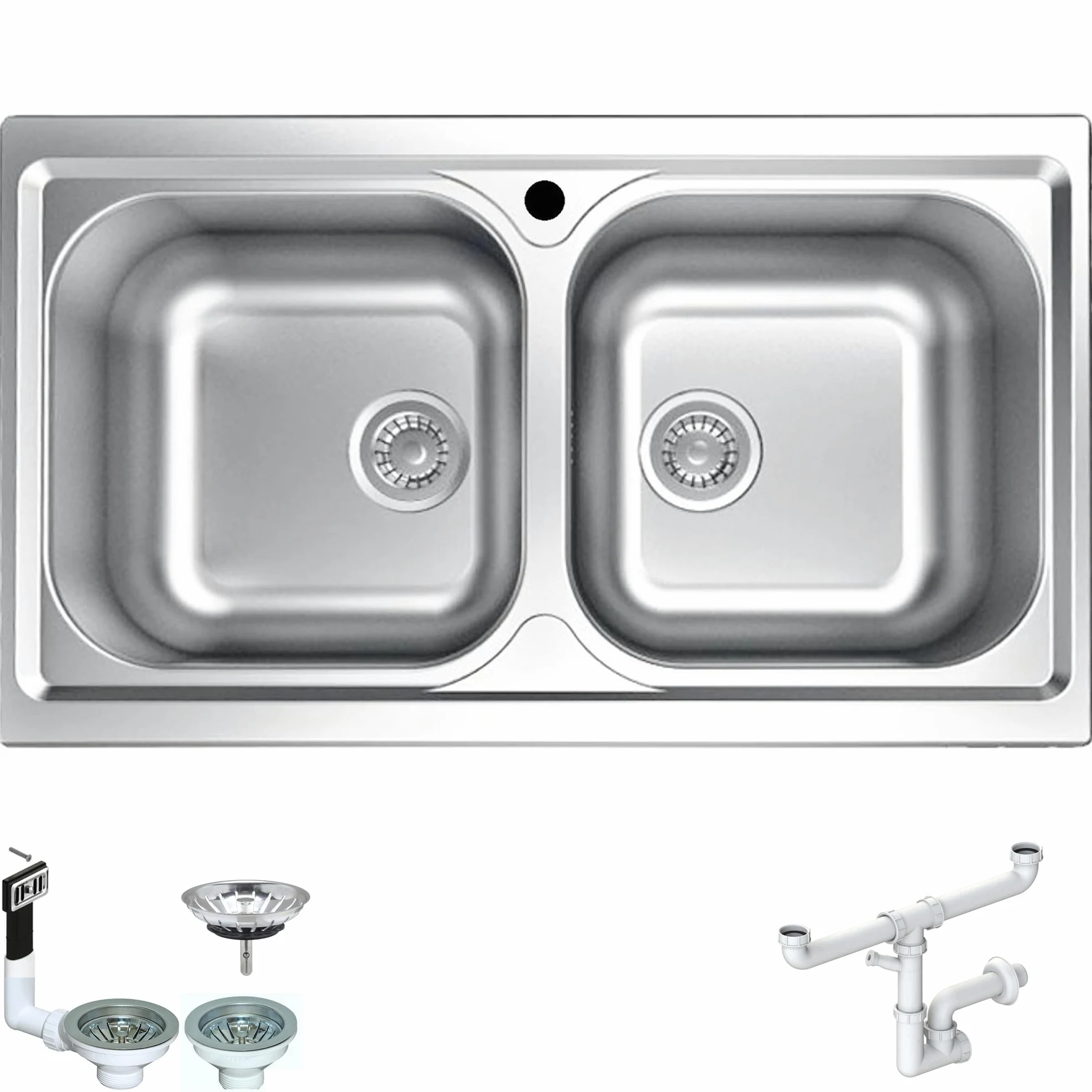 Apell TM862IPC ATMOSFERA 2 Vasche 86x50 Lavello Inox
