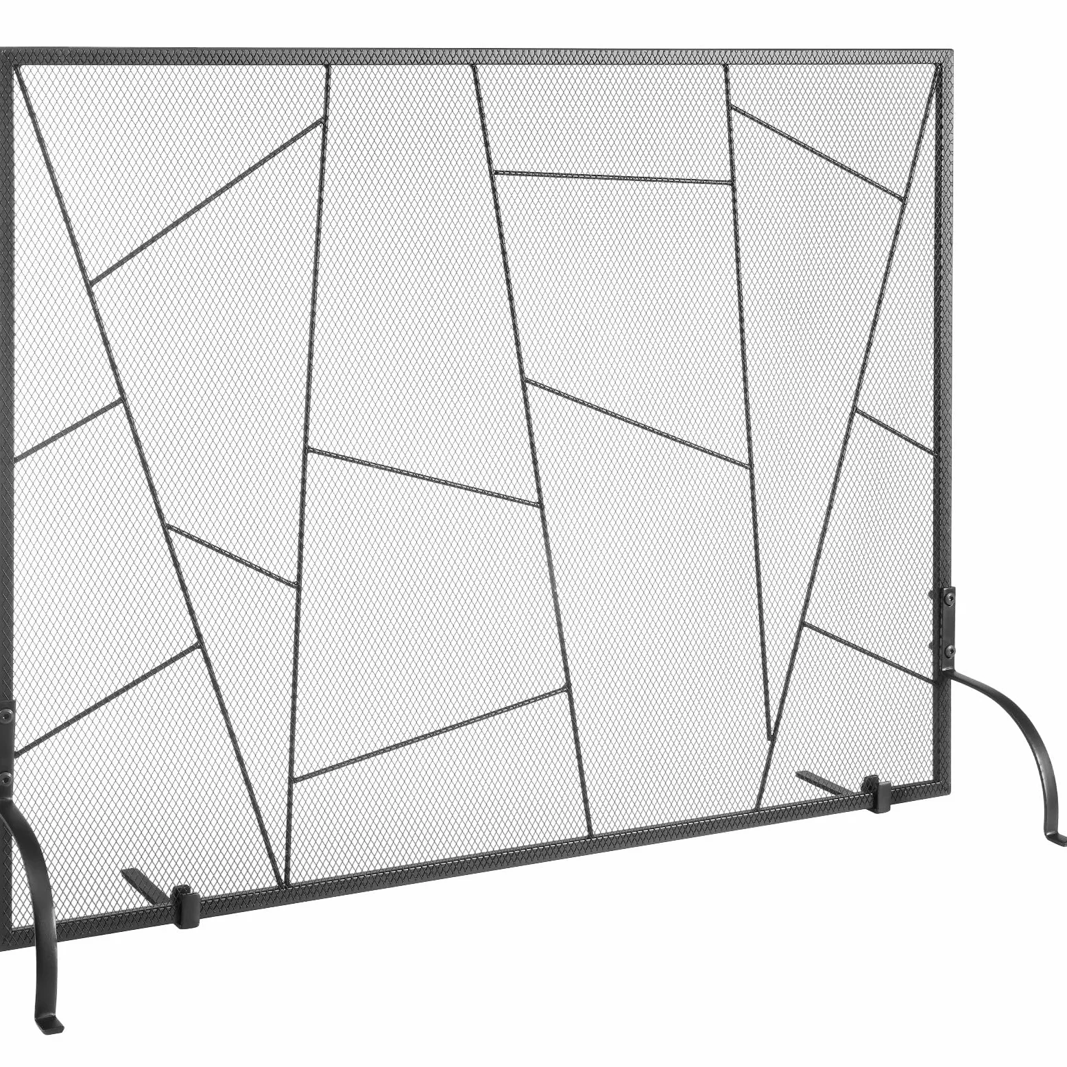 VEVOR Schermo Parascintille Nero per Caminetto 1 Pannello Schermo per Stufa da 90,6x72 cm, Parascintille per Camino Stufa di Soggiorno Decorazione d'Interni, Pannello Parascintille per Camino Stufa
