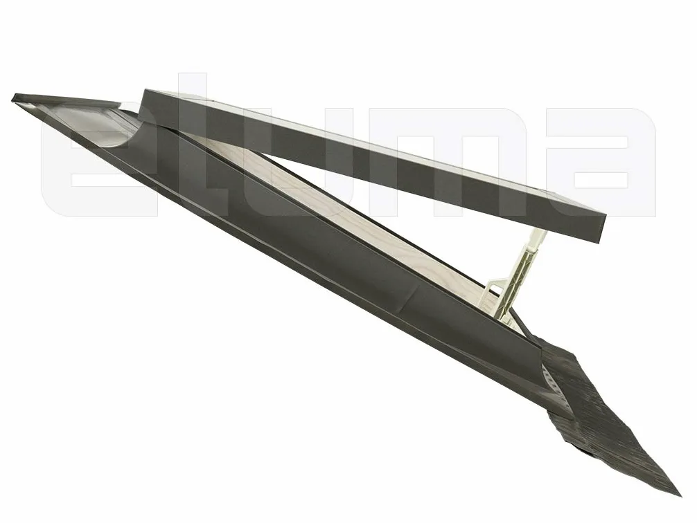 Lucernario, Finestra per tetto CLASSIC VASISTAS | Doppio vetro | Accesso al tetto | Made in Italy (100x64 Base x Altezza)