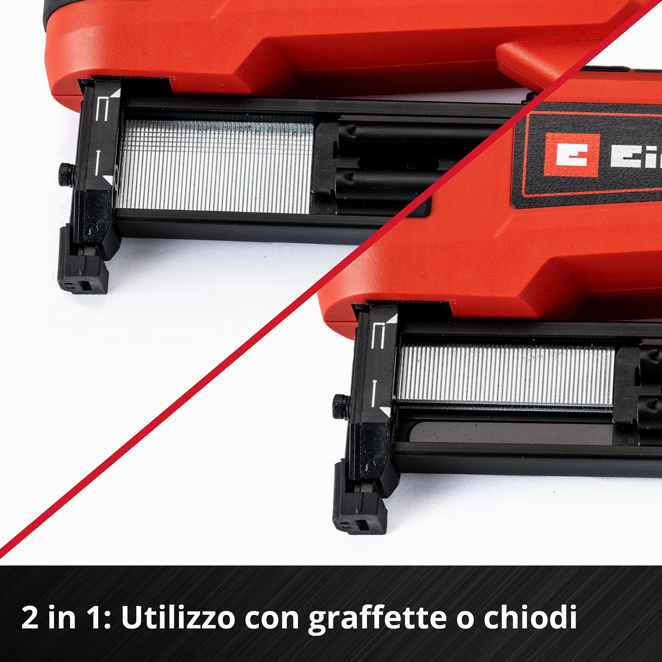 Einhell Graffettatrice TE-CN 18 Li - Solo Power X-Change (ioni di litio, 18 V, sparachiodi e graffettatrice, max 20 colpi al min, incl. 300 chiodi e 300 graf., no batteria, no caricabatteria)