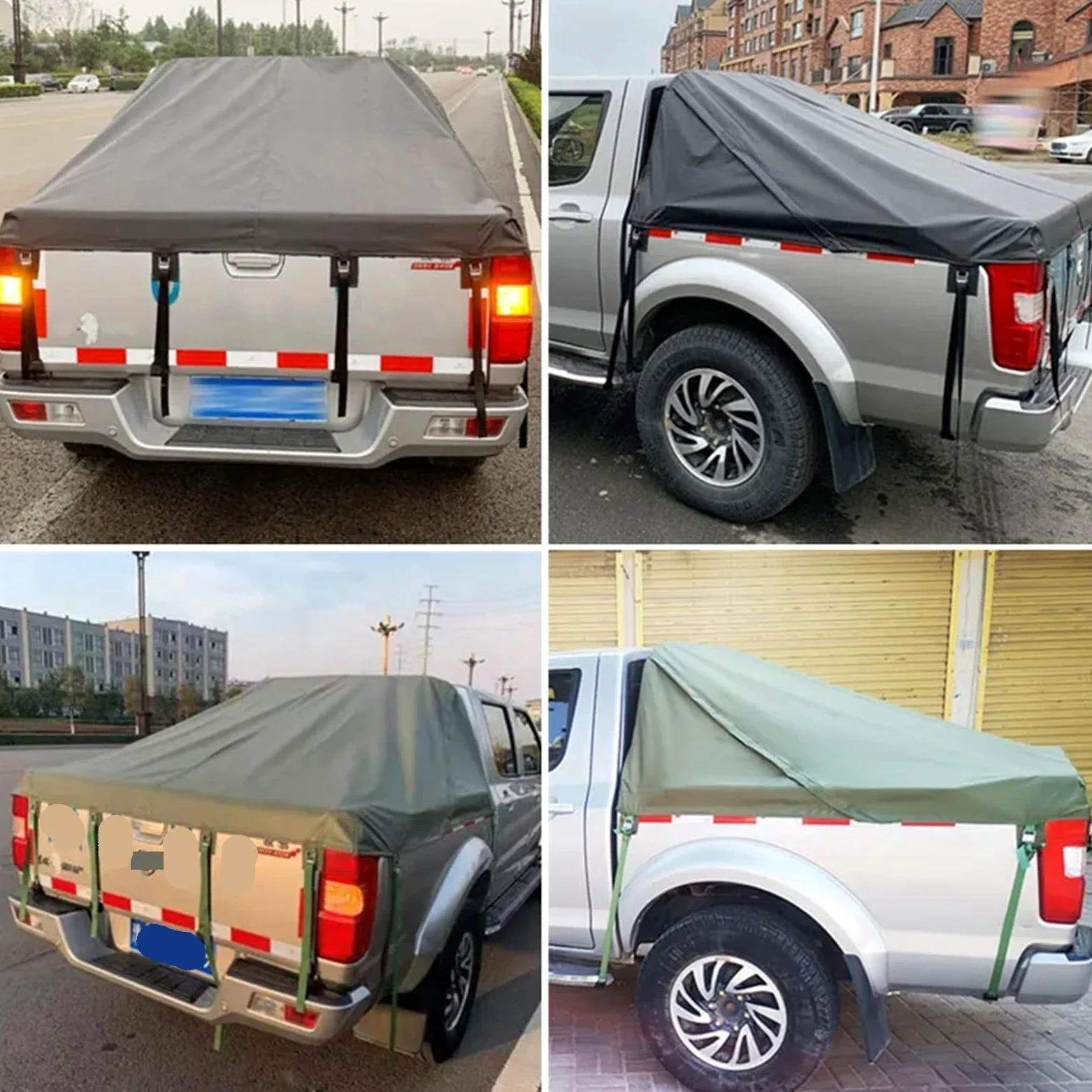 Telo Per Cassone Per Camion Copricassone for camioncino impermeabile Per Sicurezza Delle Merci(Black,5.5-ft. Bed)