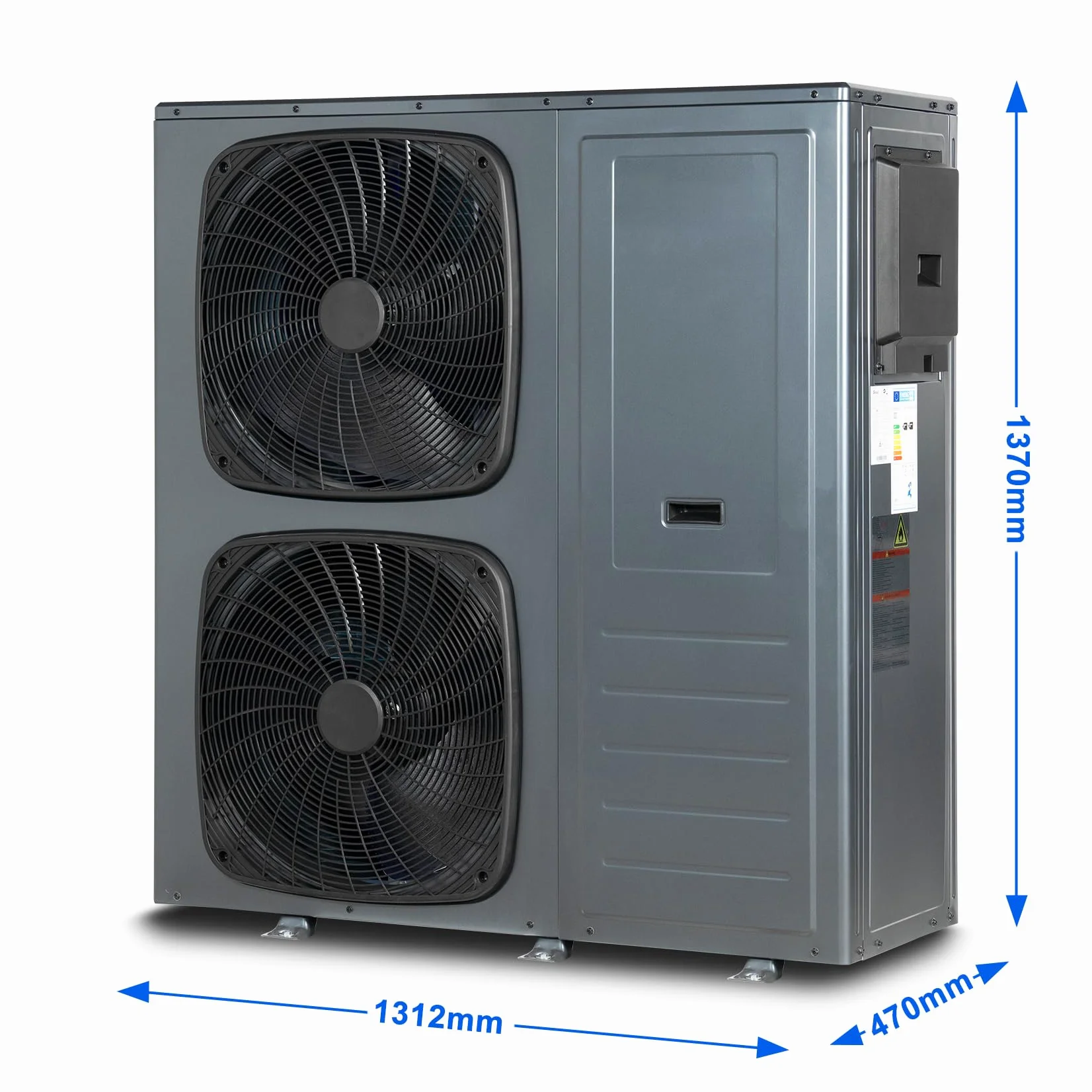 Smad Pompa di Calore 16kW, R290 A+++, COP 5.11, Acqua Calda, Raffreddamento, Riscaldamento, Monoblocco, Sistemi Wifi, Antigelo, Modalità Silenziosa, Riscaldamento Elettrico