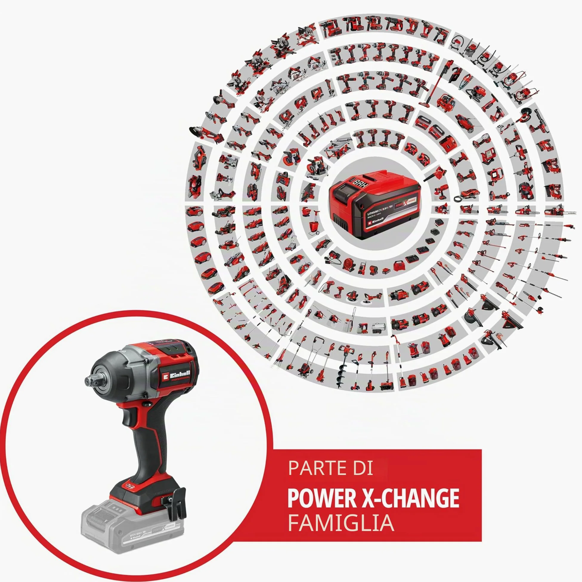 Einhell Professional Trapano a percussione a batteria TP-CW 18/750-C Li BL-Solo PXC (18 V, coppia 750 Nm, funzione di arresto automatico, Brushless, mandrino esagonale, batteria esclusa)