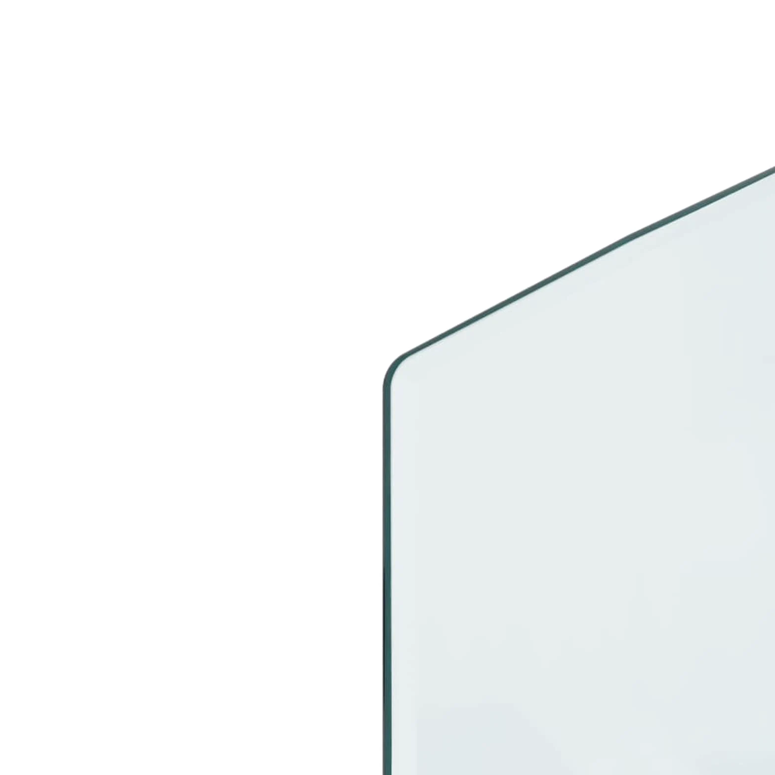 Homgoday Piastra in vetro per camino, 120 x 50 cm, protezione per pavimenti in parquet e laminato, base per stufa resistente alle alte temperature, accessori per la copertura del pavimento in vetro