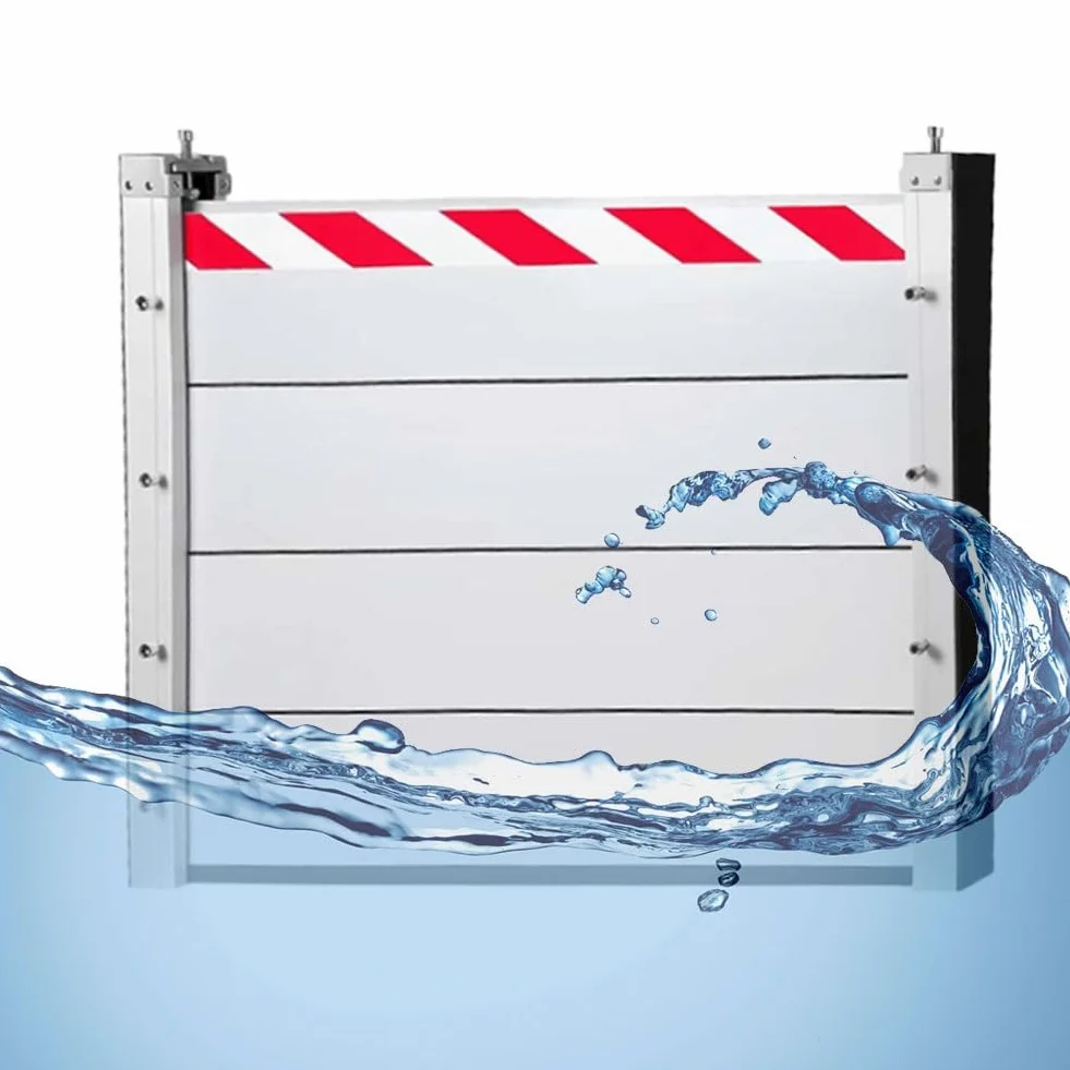 Paratia Antiallagamento Barriera Di Protezione Contro Le Inondazioni In Alluminio Barriera Di Protezione Contro Le Inondazioni Riutilizzabile Stradale Porte Per Garage HXQSL(80x20cm)