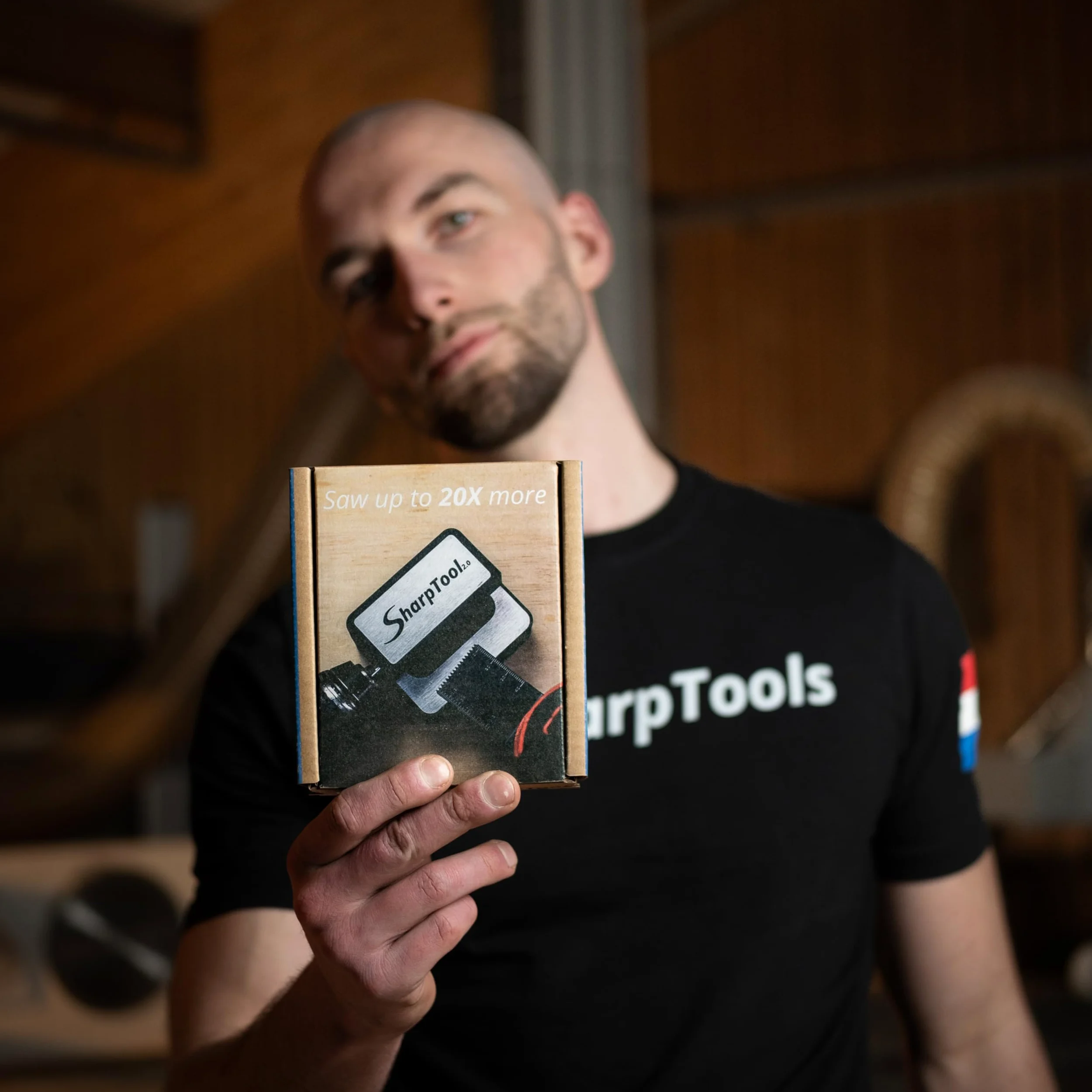 SharpTool 2.0 Afilador para Hojas de Sierra Multitool – Afilador de Precisión para Taladro para Afilar Hojas de Inmersión BIM, HCS y HSS, Accesorio para Herramienta Multifunción