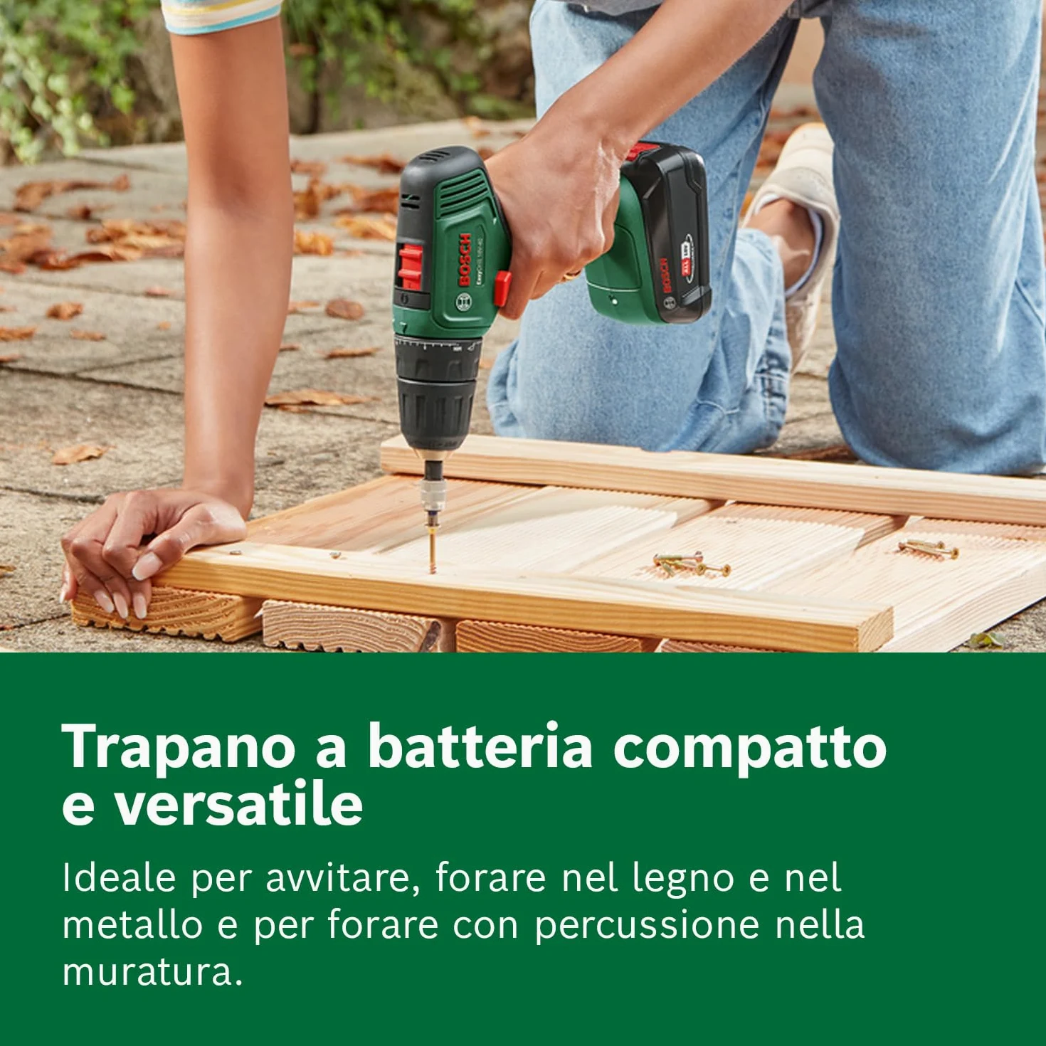 Bosch Home and Garden 06039D8004 Bosch Trapano Avvitatore EasyDrill 18V-40 (1 Batteria da 2,0 Ah, Sistema 18 Volt, in Custodia per Il Trasporto). 1/2"