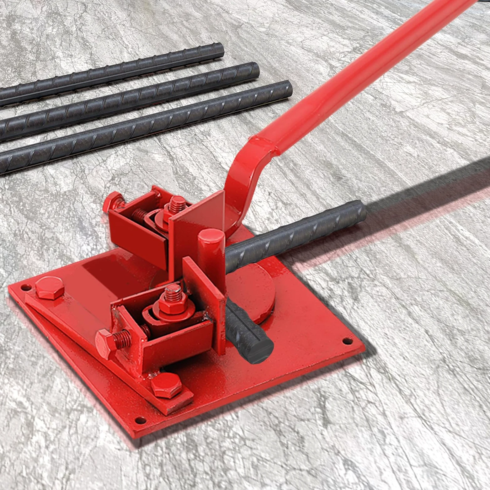 Macchina piegatubi per barre in acciaio, piegatrice manuale resistente per barre da 1-20 mm, capacità di piegatura a 180 gradi, costruzione in acciaio durevole