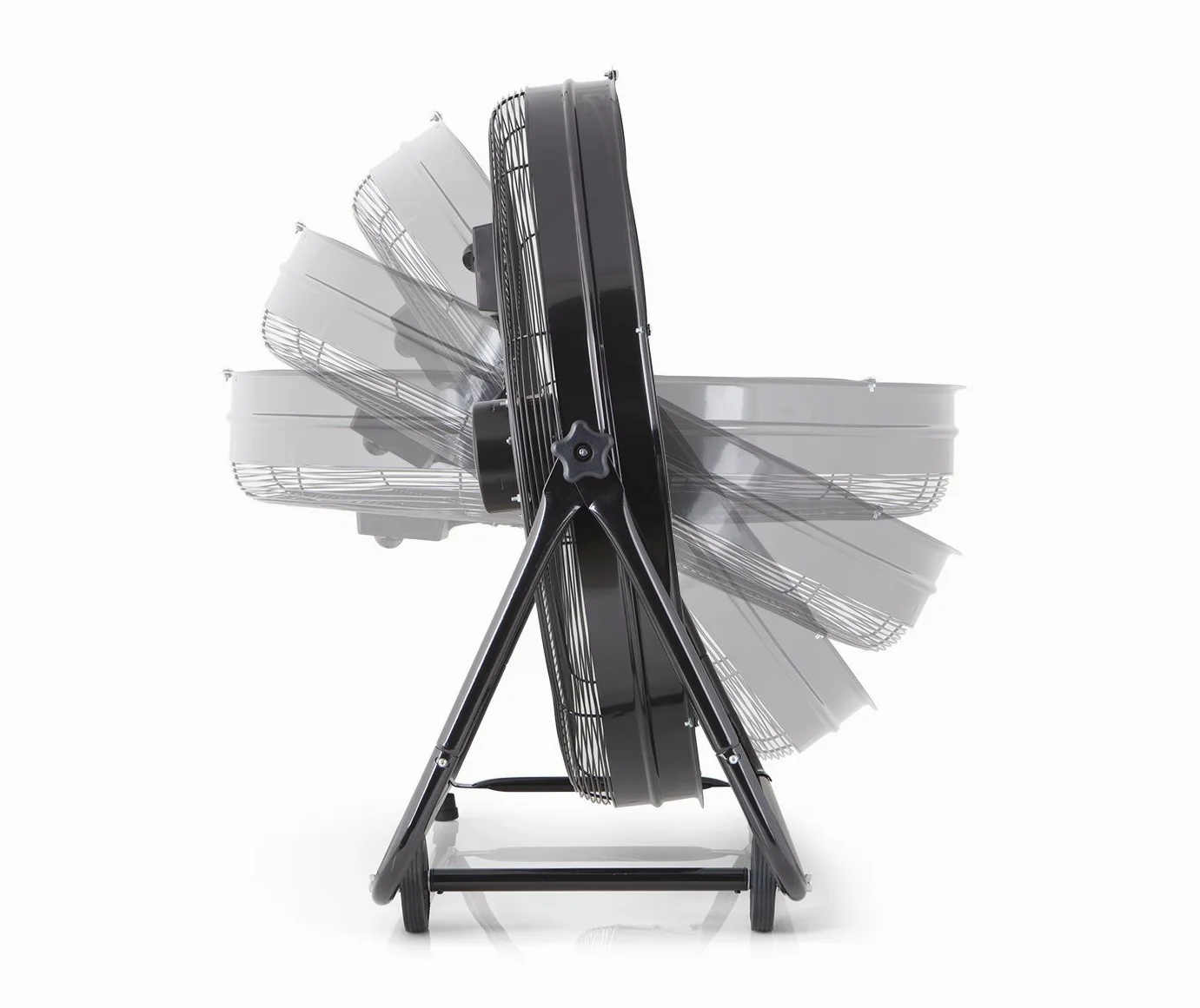 Orbegozo PWT 3061 Professional Power Fan - Ventilatore industriale, 150 W, 3 velocità, diametro elica 60 cm, ruote di trasporto, Nero