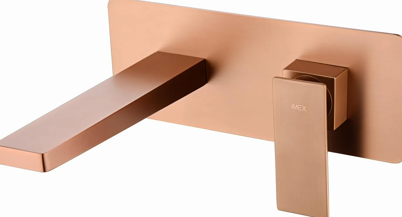 GLP048/ORC PISA Empotrado Lavabo Oro Rosa Cepillado