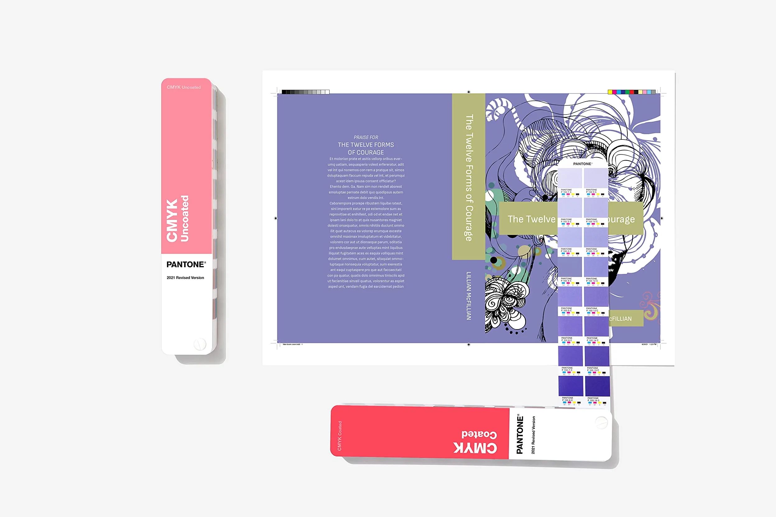 Pantone CMYK Color Guide Set, GP5101B, rivestito e non rivestito
