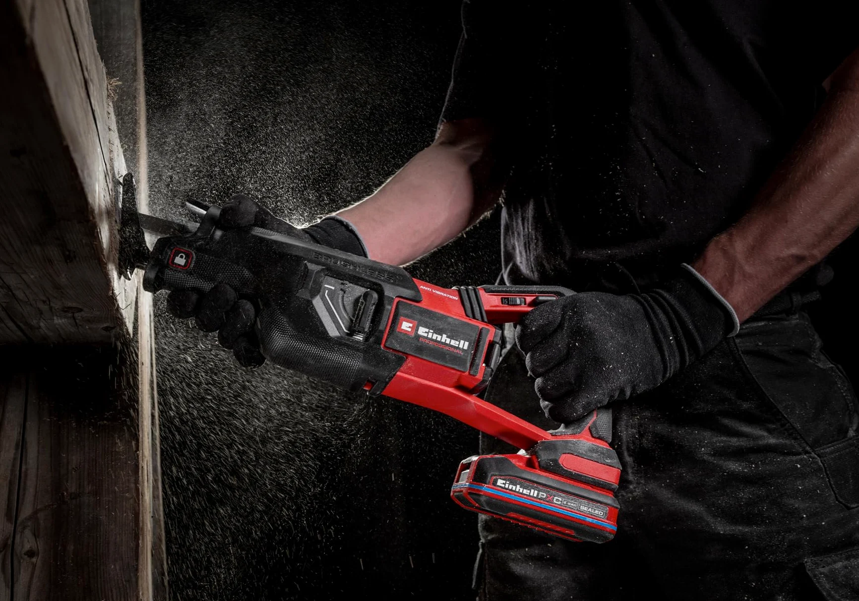 Einhell Professional Levigatrice eccentrica a batteria TP-AP 18/32 Li BL - Solo PXC (18V, 1300 W, Brushless, altezza di sollevamento 32 mm, profondità in legno 300 mm, incl. 2 lame, senza batteria)