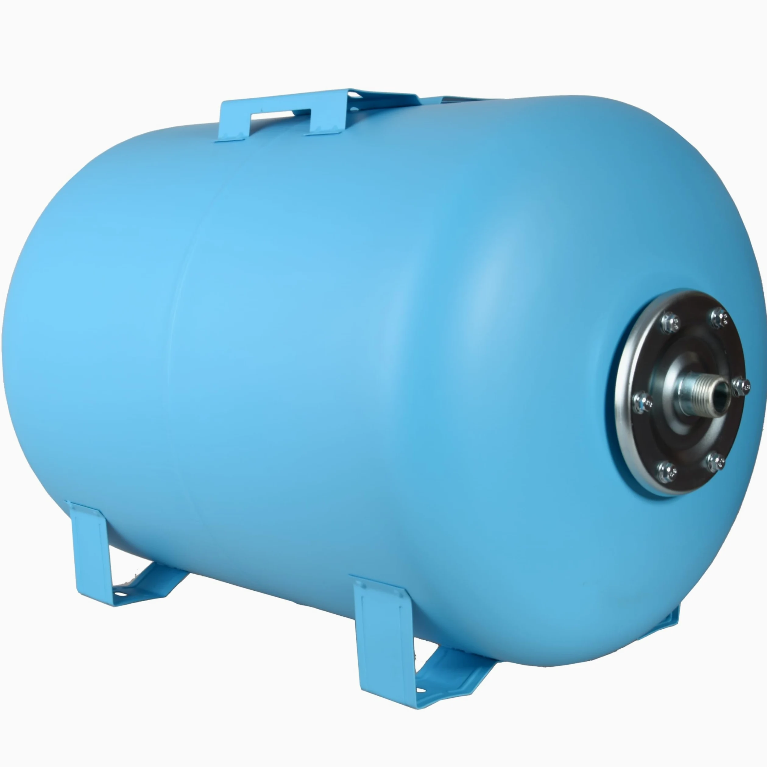 Serbatoio a Pressione 100L - per Impianti Idrici e Sistemi Autoclave - con Membrana EPDM - Vaso di Espansione - per Pompa Domestica Pompa per Pozzo - Attacco da 1" - Acciaio - Orizzontale 100 Litri