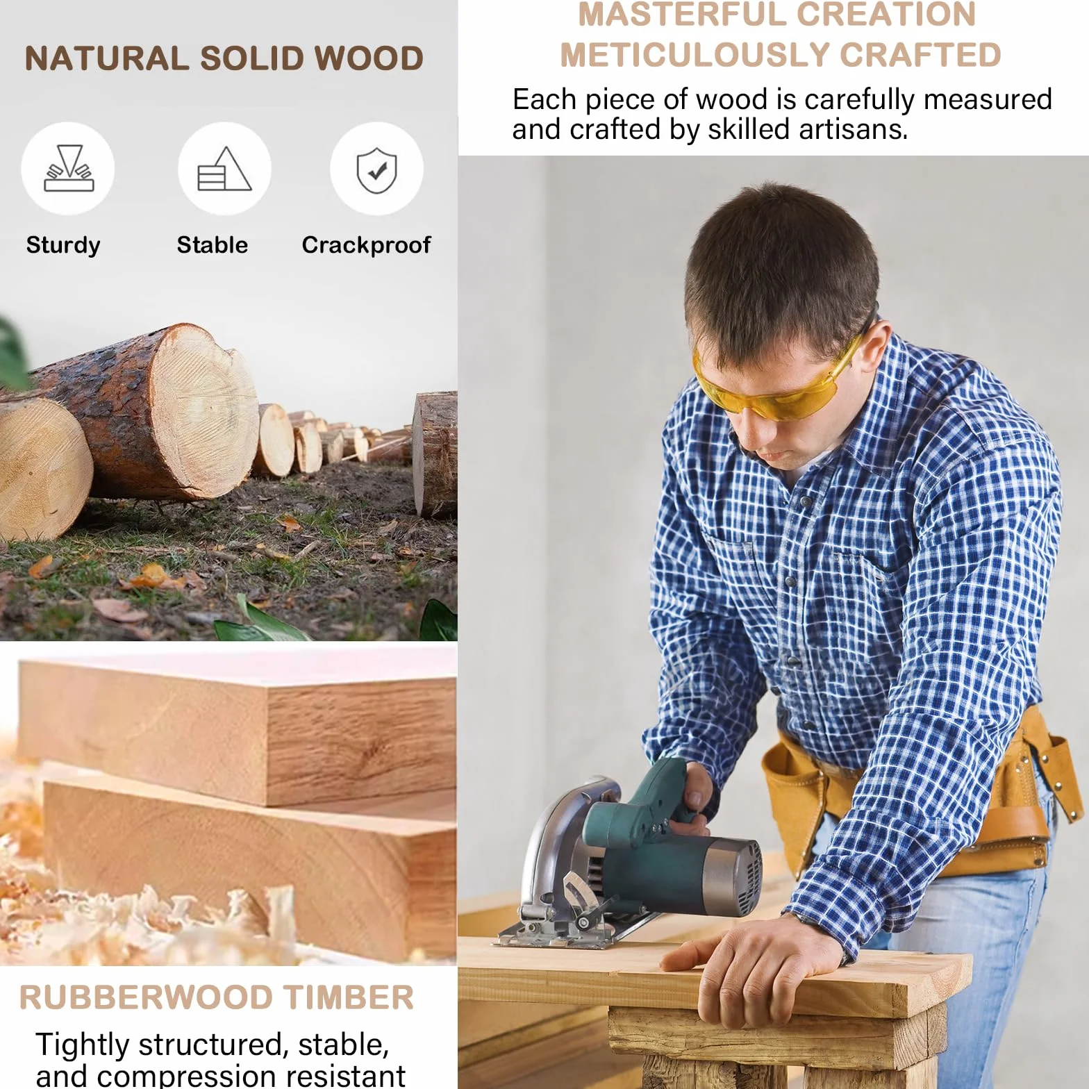 Sgabello a Scala Pieghevole 3-in-1 in Legno Massello, Sgabello Convertibile e Supporto Espositivo, Scala Multi-funzionale a 4 Ripiani, per Casa, Cucina, Biblioteca, Capacità 150kg (Marrone)