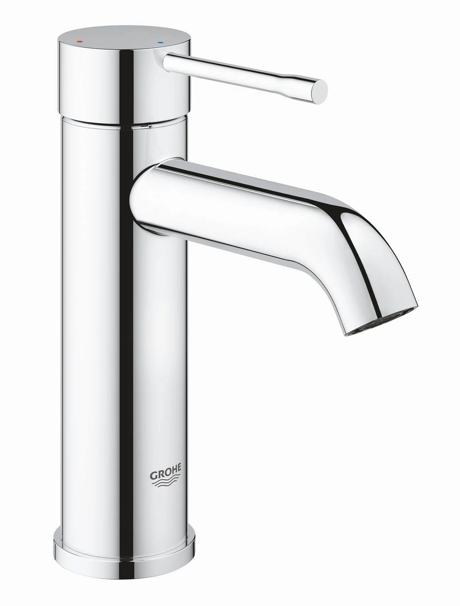 GROHE Essence Rubinetto Miscelatore Monocomando per Lavabo, DN 15S, funzione risparmio energetico, Cromato 23797001