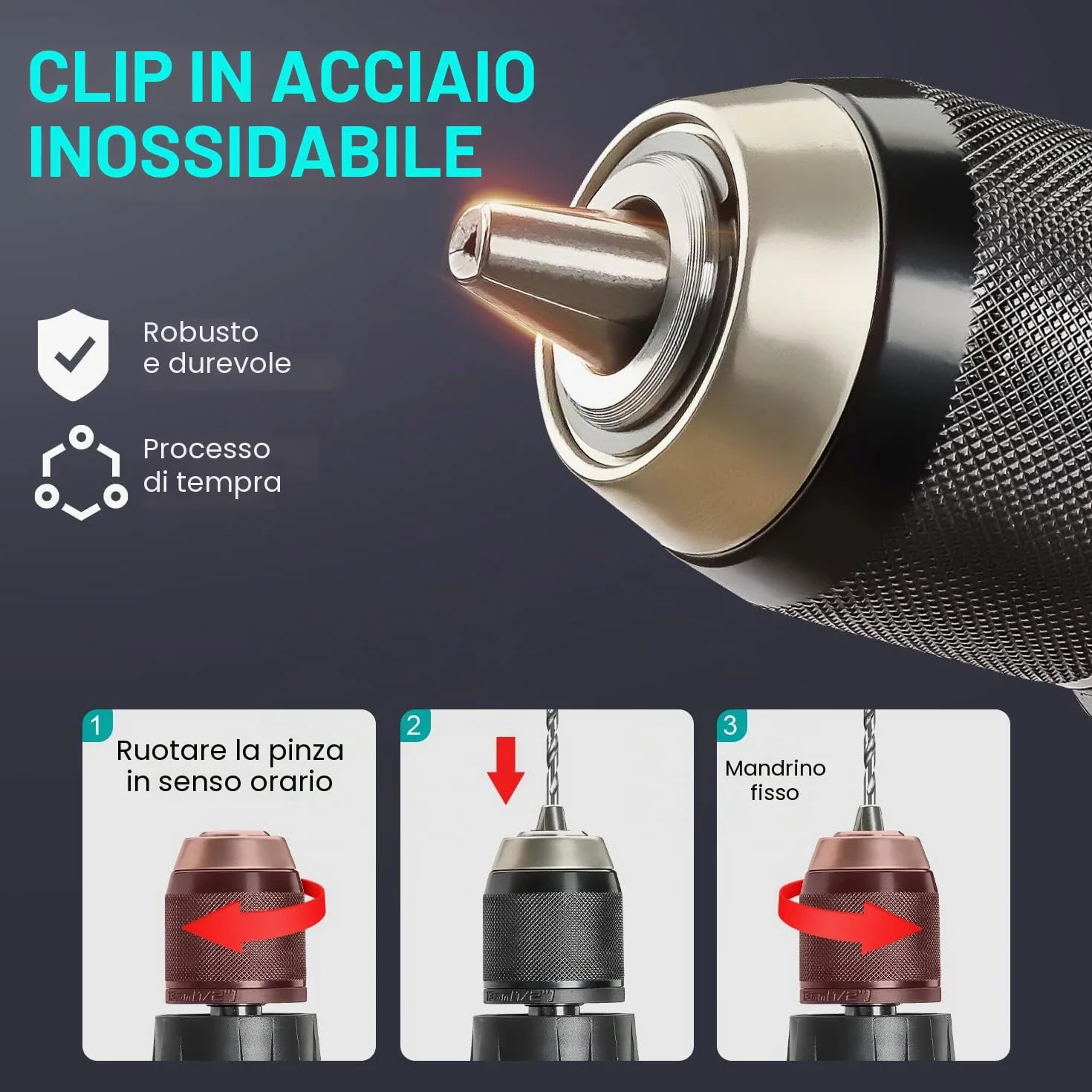 Trapani a percussione, STANEW 20V Li Trapano a Batteria,trapano a percussione 20 + 3 impostazioni,2 Batterie-1.5Ah e Valigetta,45 Nm,69 accessori+guanti professionali +valigia