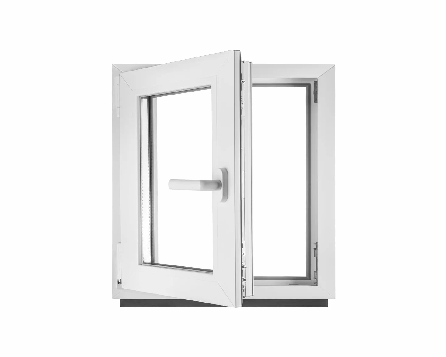 Finestra Serramenti in pvc Bianco - Vetro camera Larghezza x Altezza 70 x 70 cm apertura Sinistra 700 x 700 mm Funzione Girevole - Ottima scelta