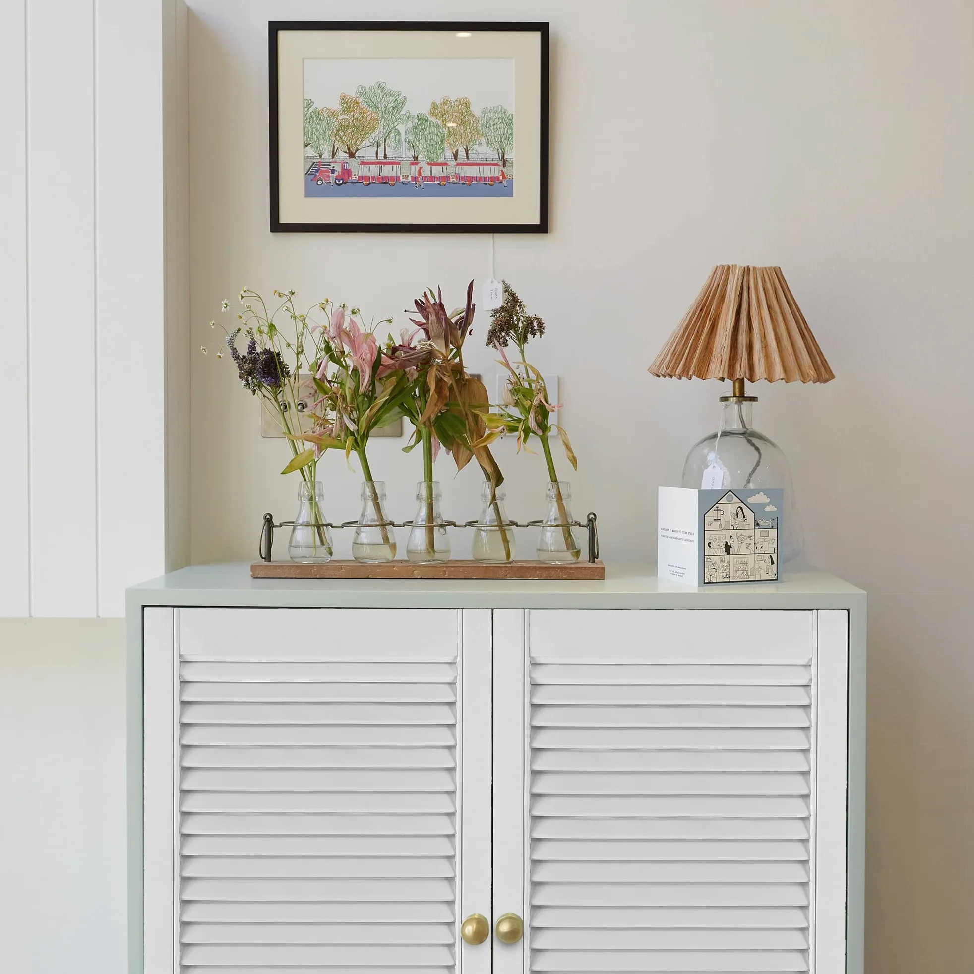 DecoMeister Porte a Lamelle in Legno 394x606 mm Confezione da 2 - Porta Lamella Pino Massiccio - Anta per Armadio a Persiana Aperta - Frontali Mobili e Antine per Guardaroba - Preverniciato Bianco