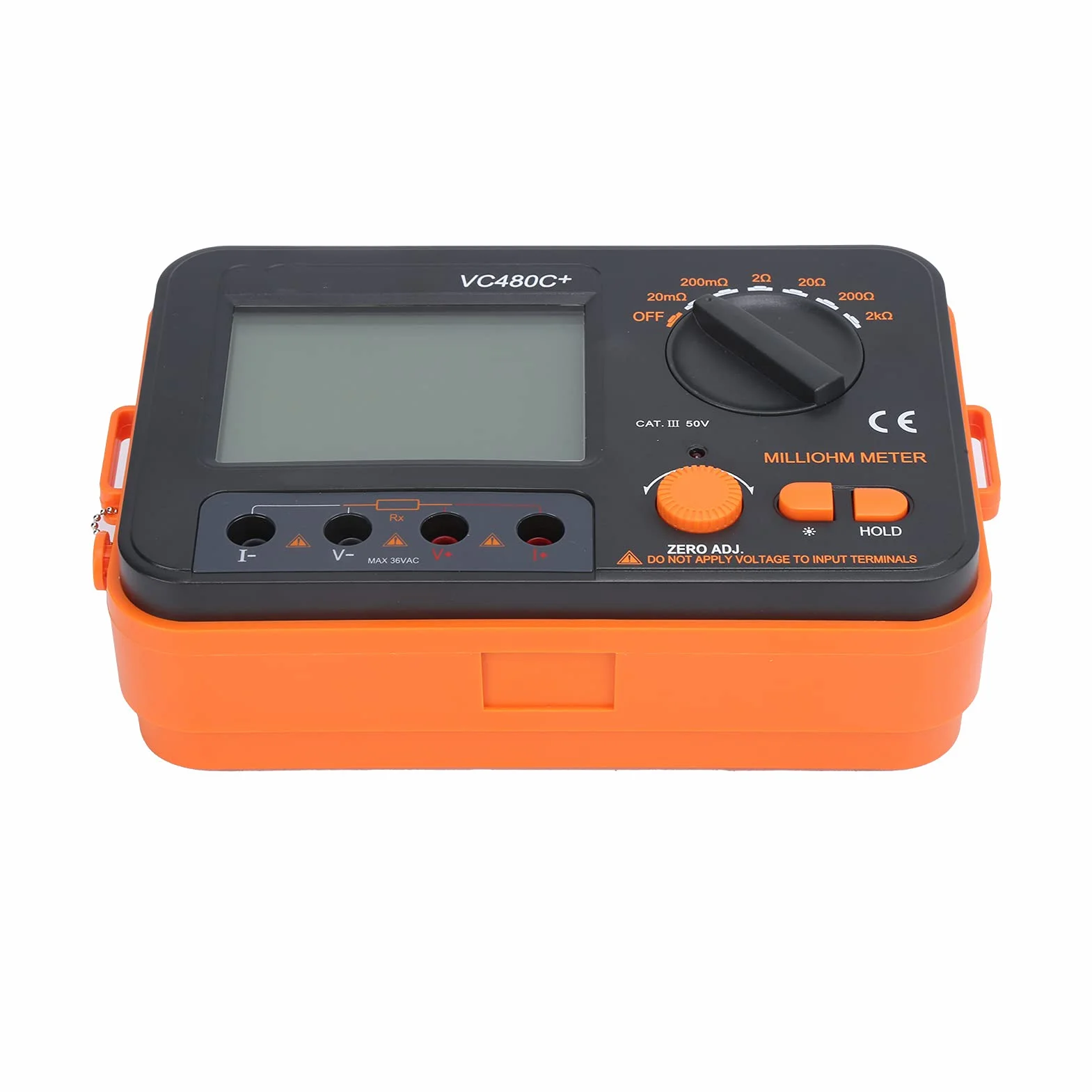 VC480C 0.01m 2k 6Gear Milliohmmetro Digitale 4 Fili Tester Basso per Misurazione Elettrica