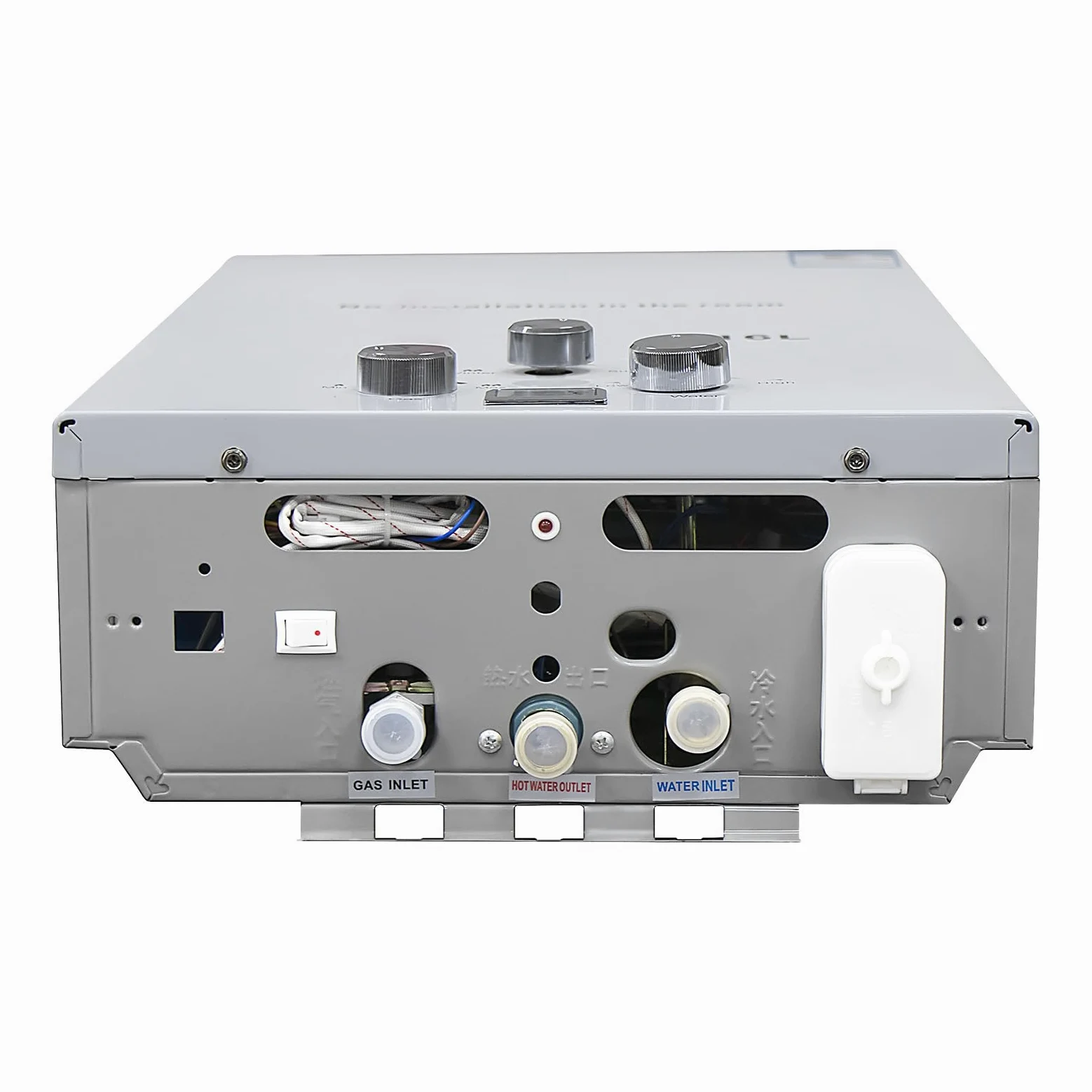 Scaldabagno a Gas GPL 18L, Scaldacqua a Gas GPL, Scaldacqua istantaneo, con Modalità Inverno ed Estate, Uscita Dell'acqua Calda 18 L/min (4.3 GPM), Caldaia a Gas da 36KW a senza Serbatoio(18L(bianco))