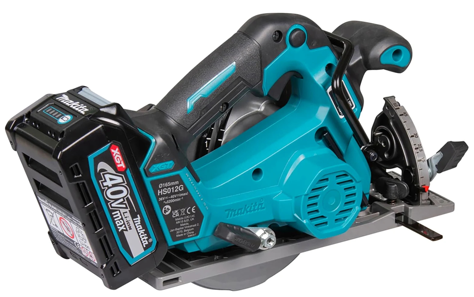 Makita HS012GZ01 40V Max XGT Brushless 165mm Sega circolare fornita in una custodia Makpac - Batterie e caricabatterie non inclusi